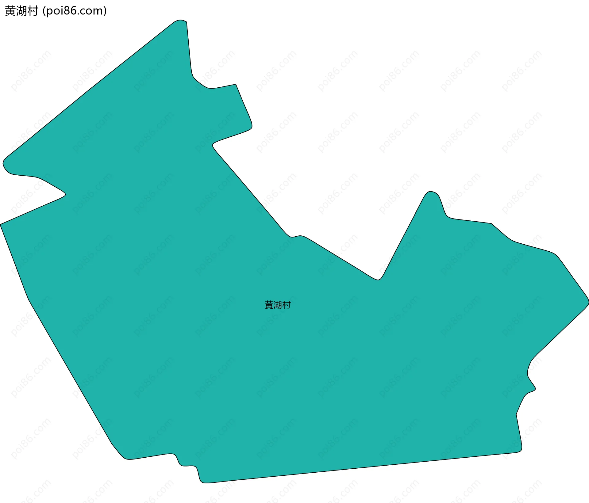 黄湖村边界地图