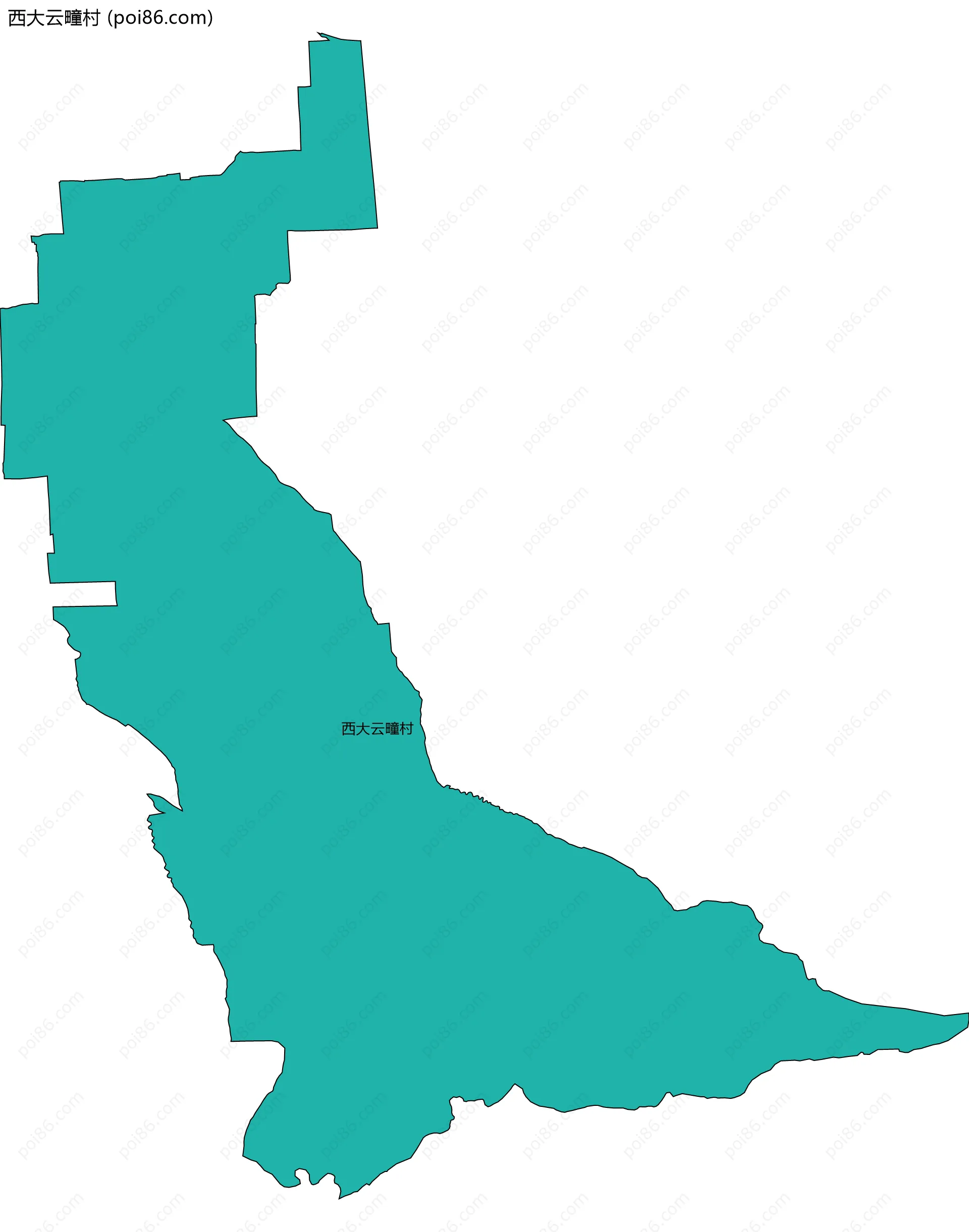 西大云疃村边界地图