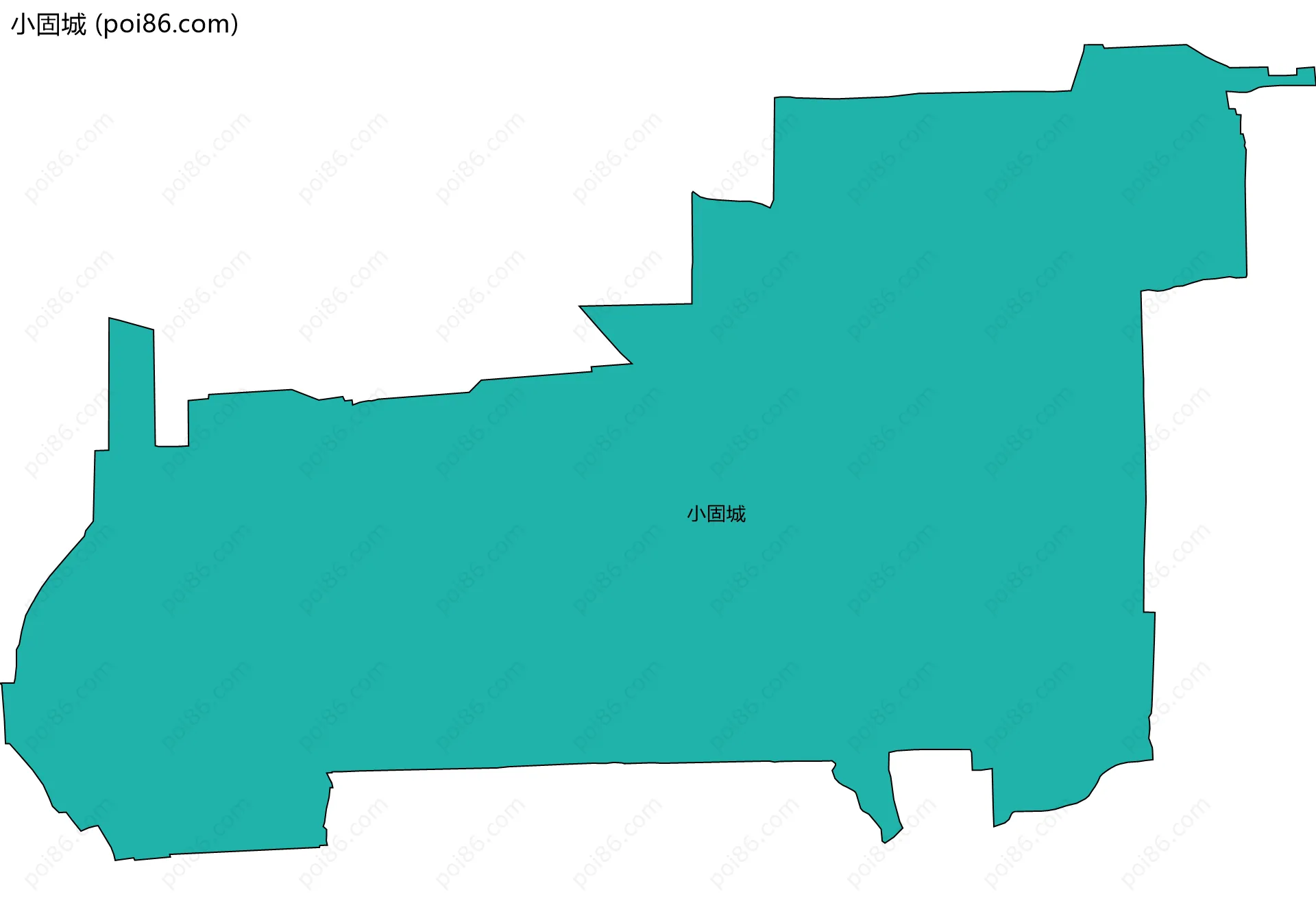 小固城边界地图