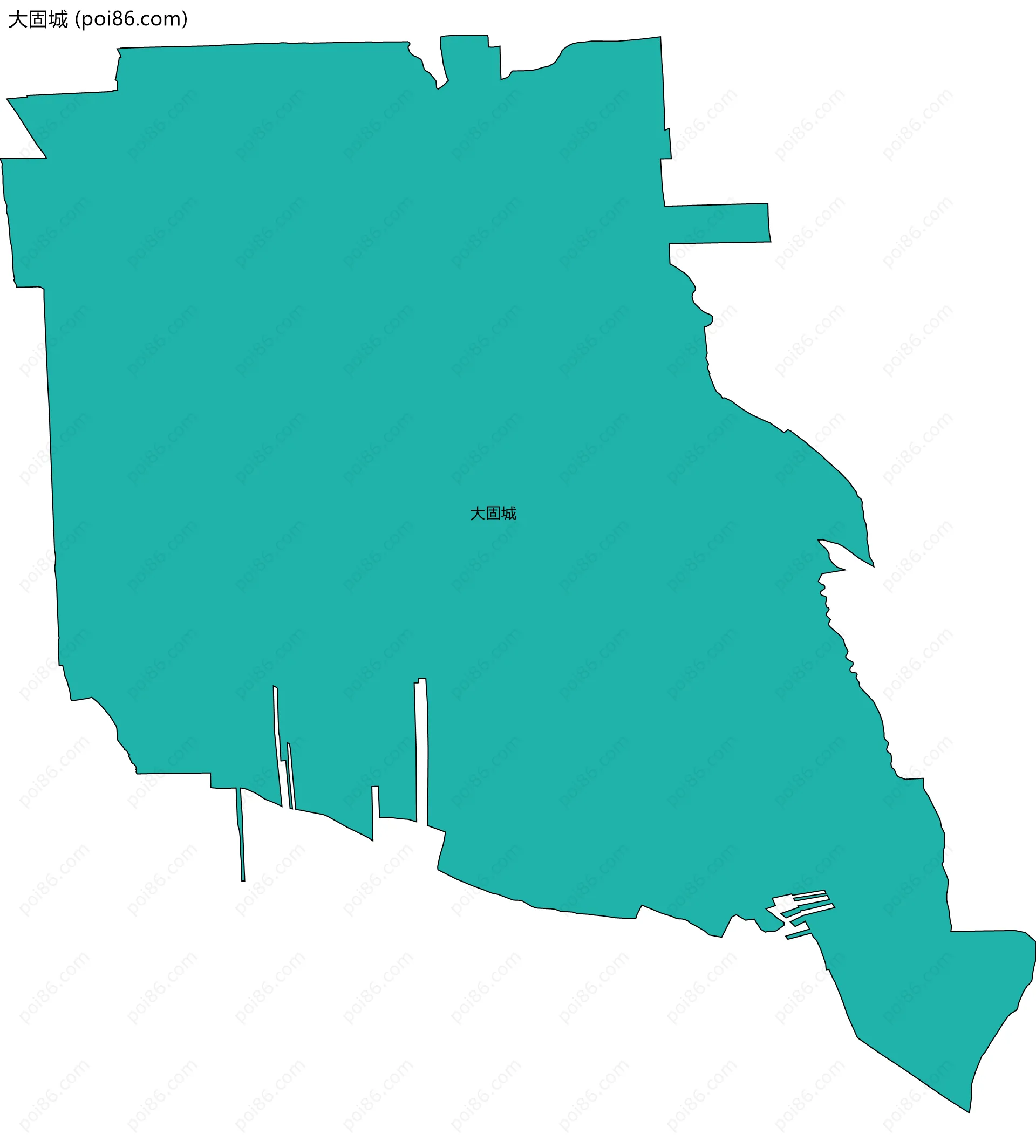 大固城边界地图