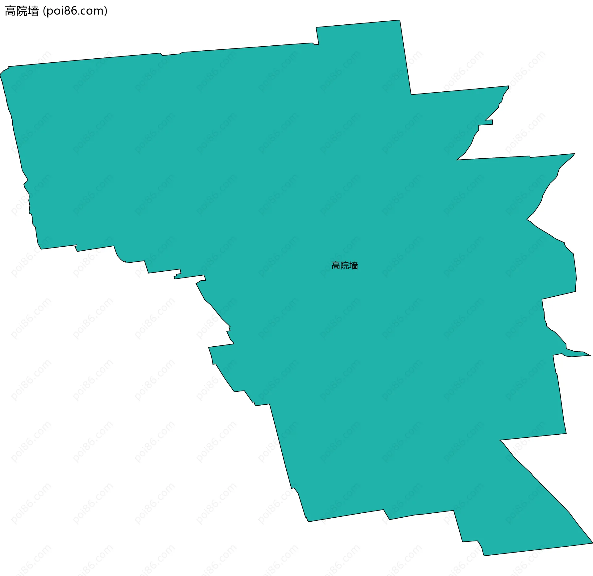 高院墙边界地图