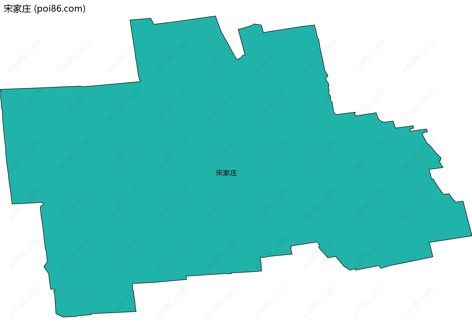 宋家庄边界地图