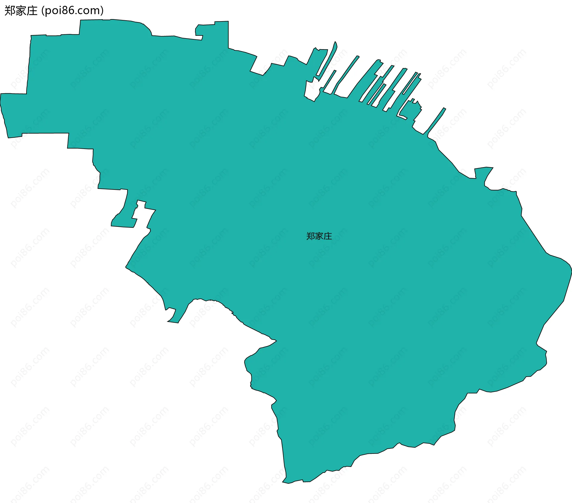 郑家庄边界地图