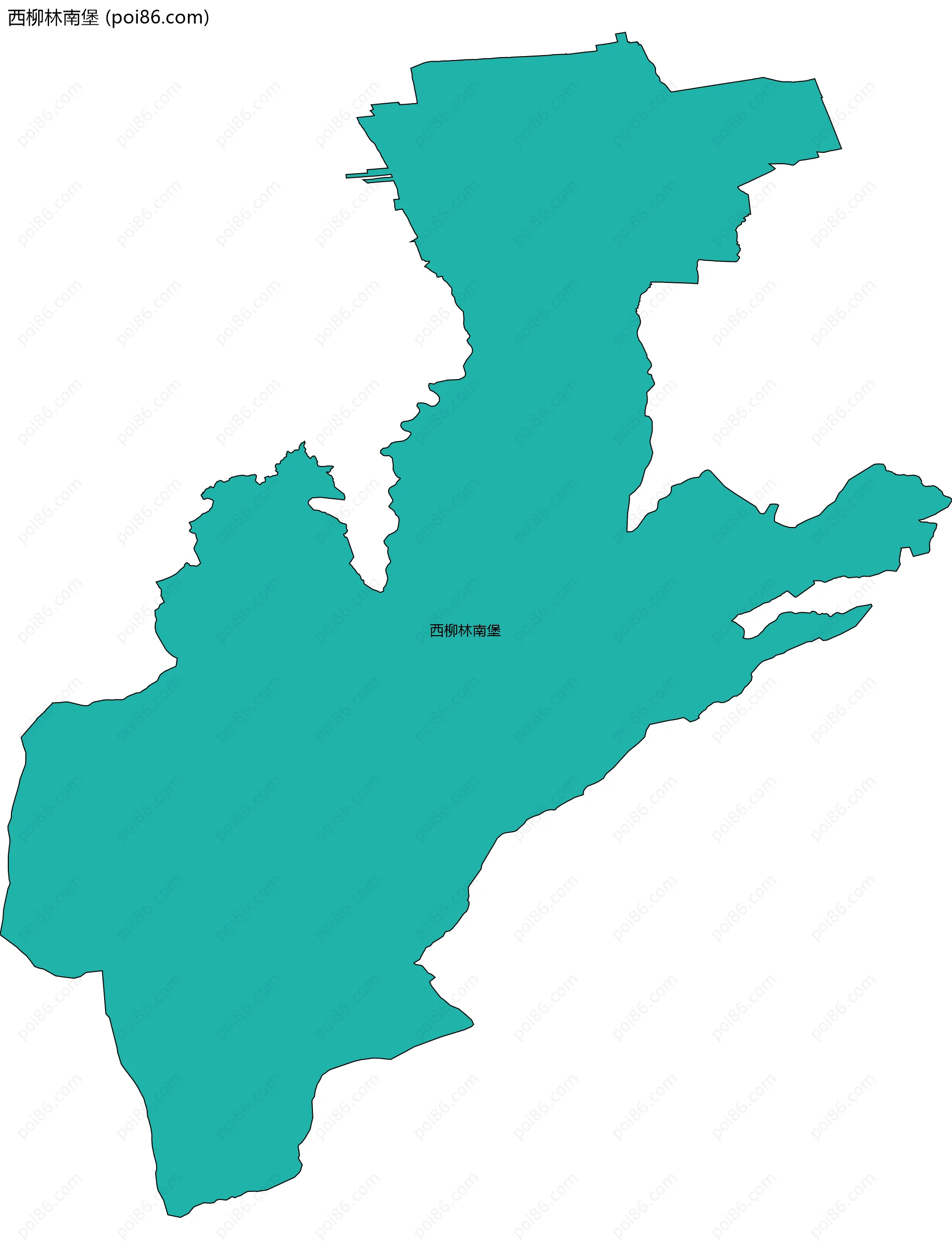 西柳林南堡边界地图