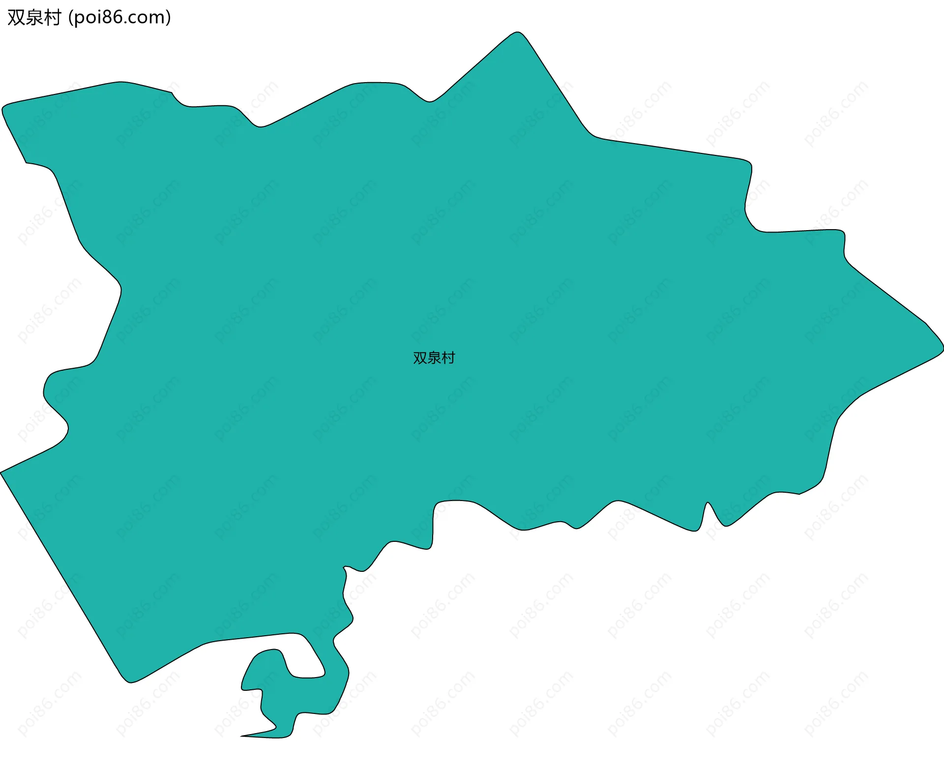双泉村边界地图