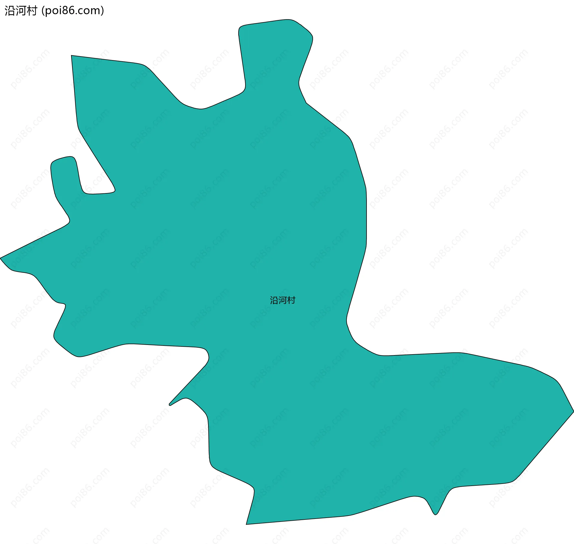 沿河村边界地图