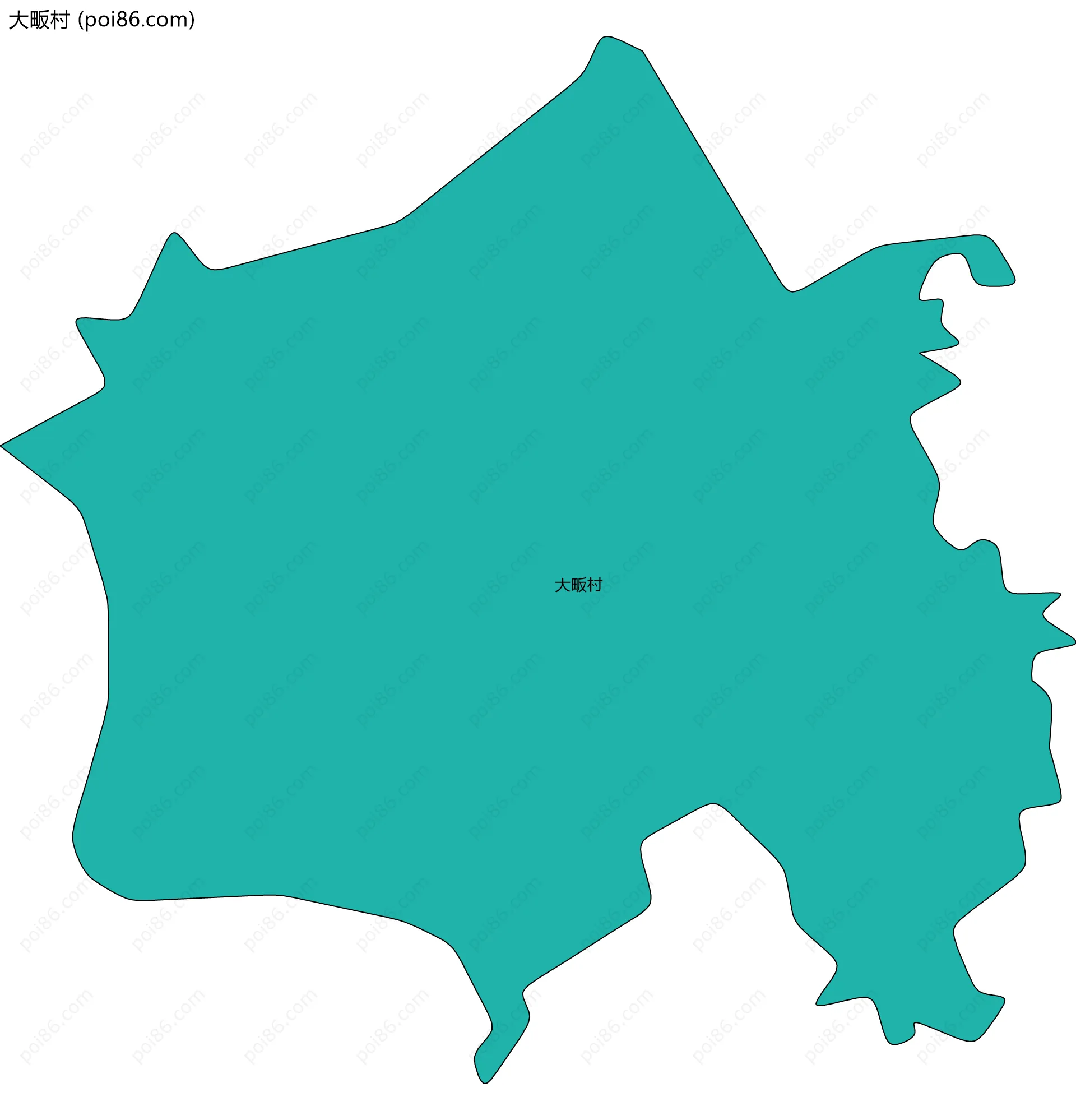 大畈村边界地图