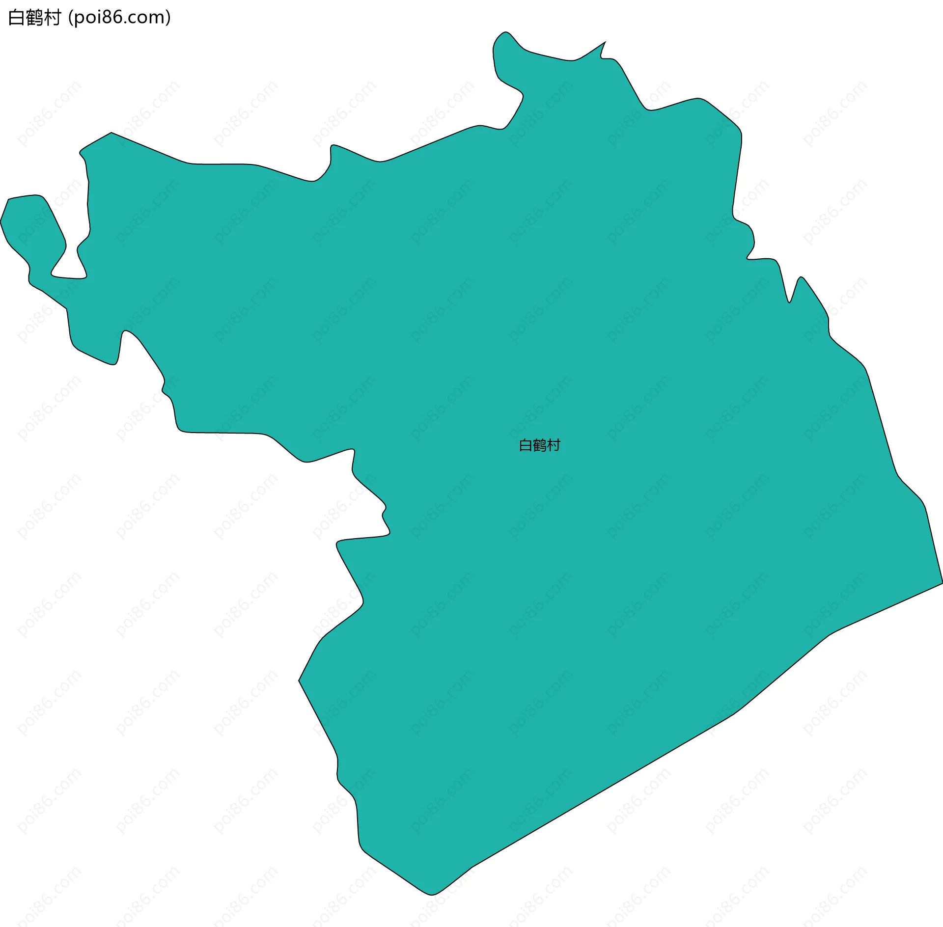 白鹤村边界地图
