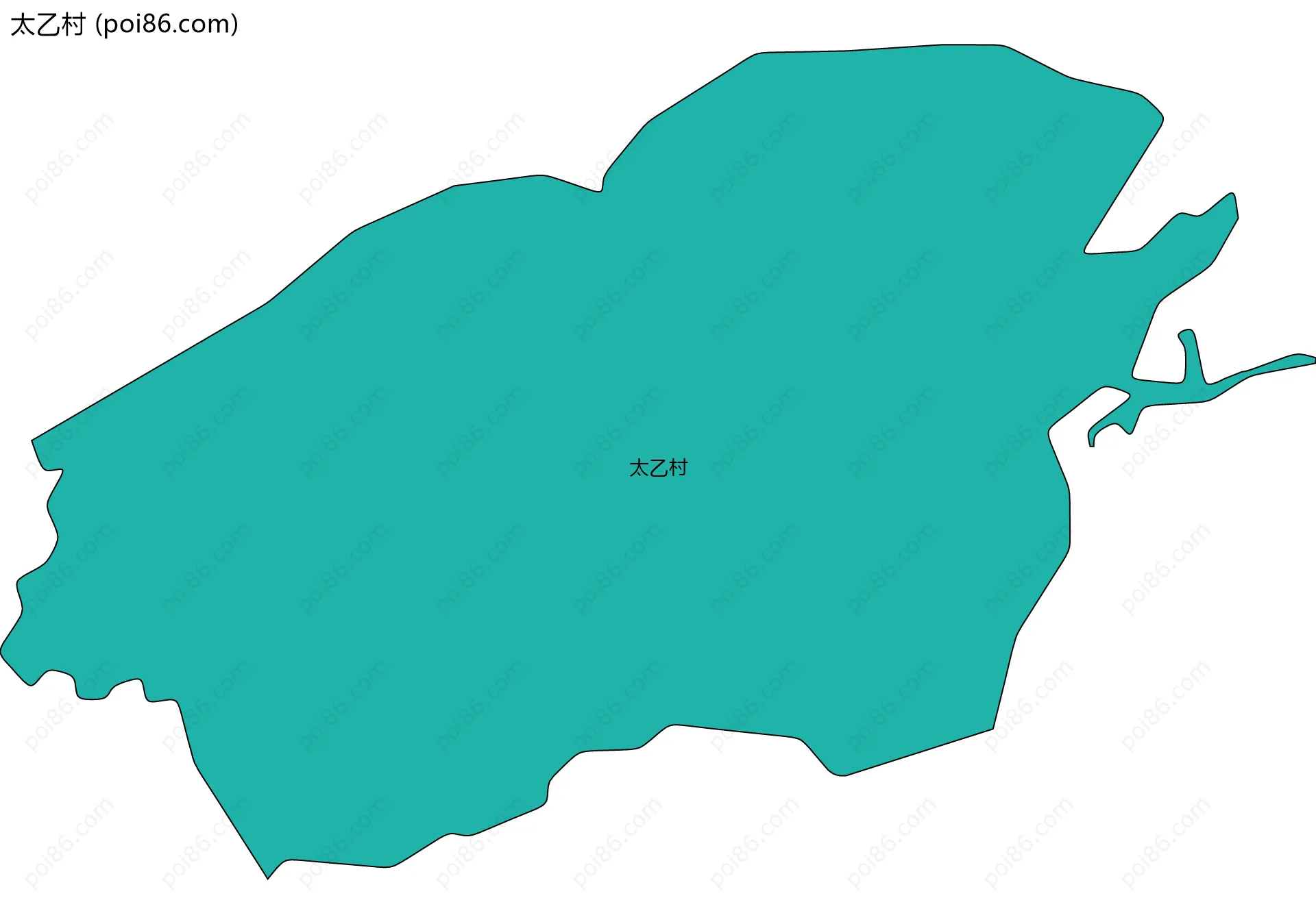太乙村边界地图