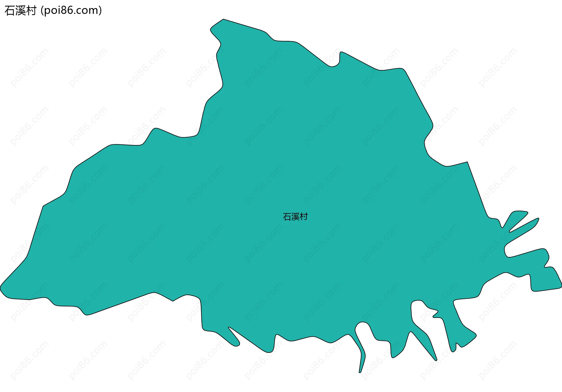 石溪村边界地图