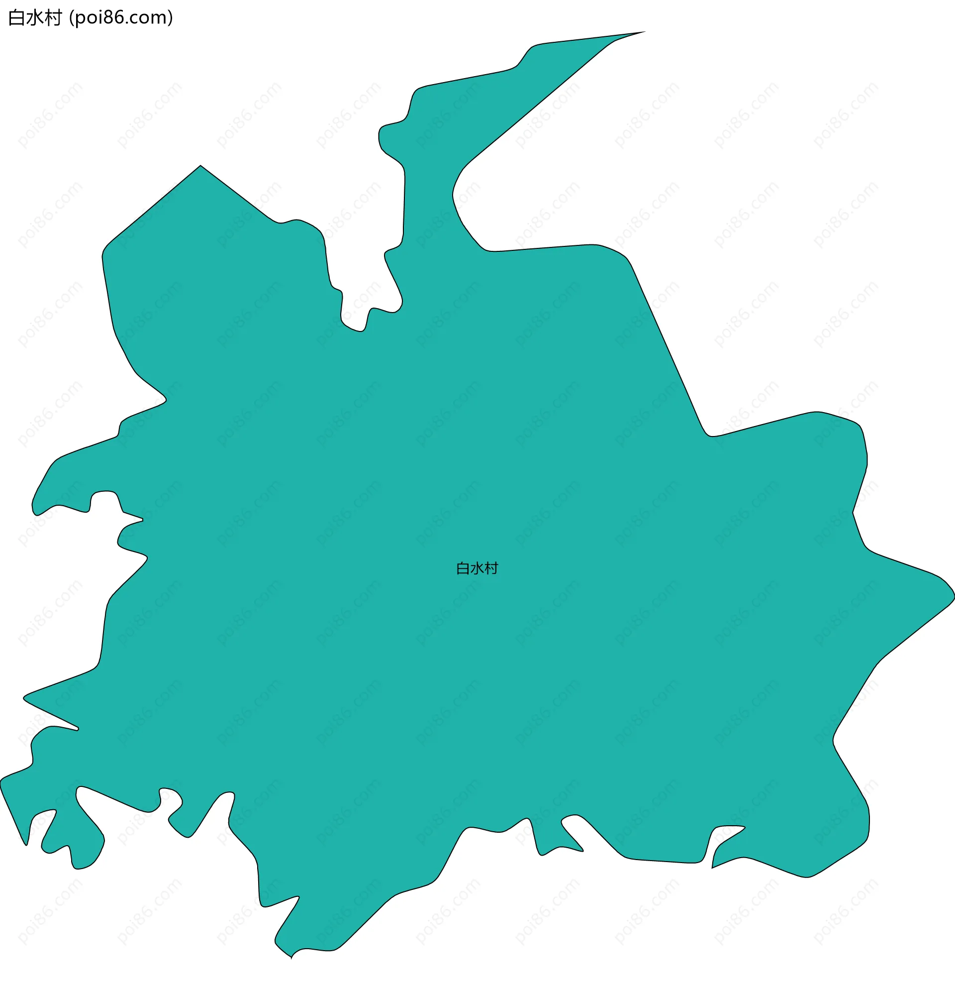 白水村边界地图