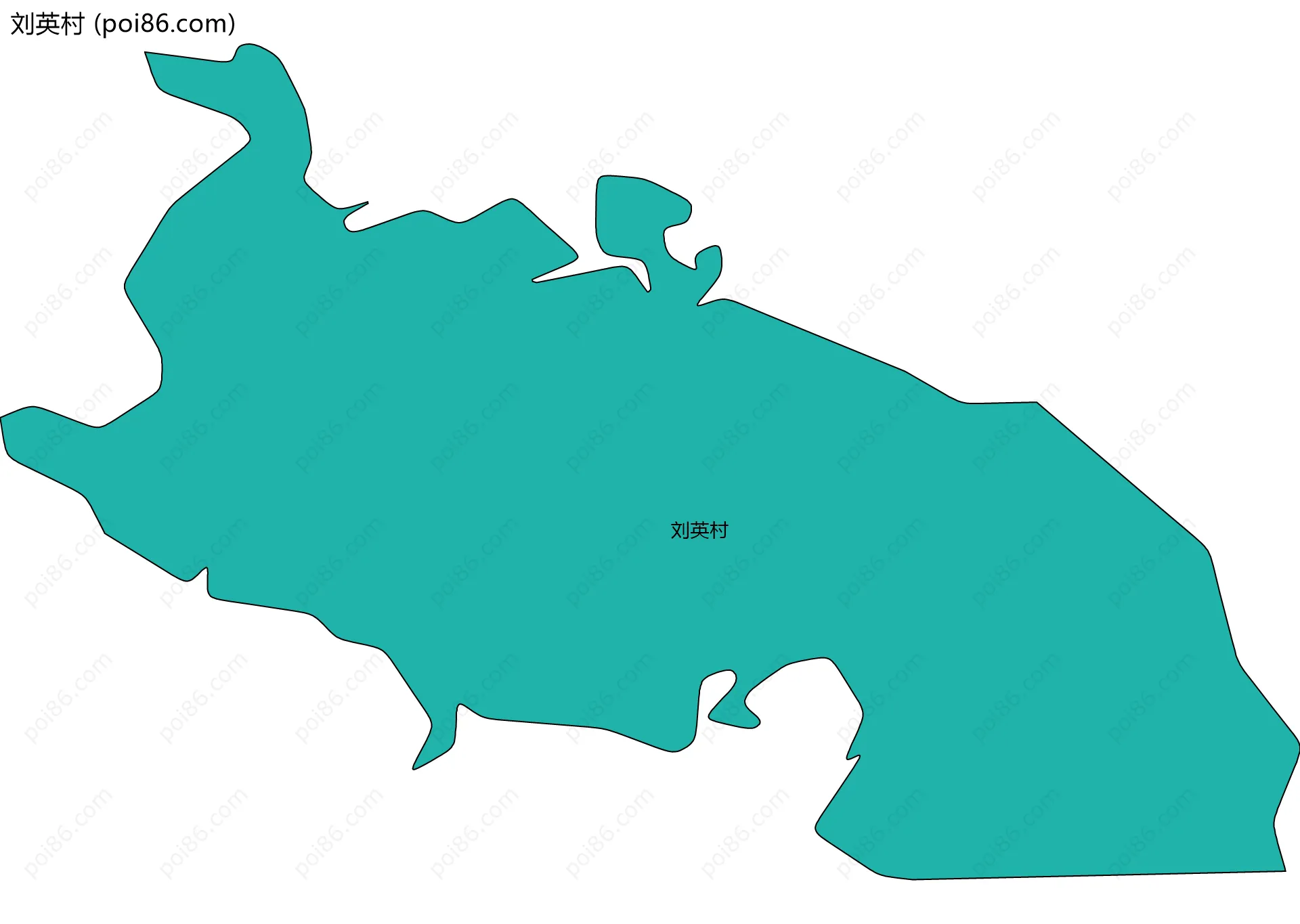 刘英村边界地图