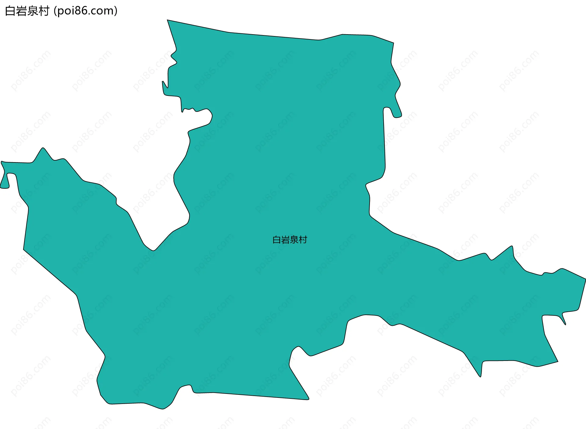 白岩泉村边界地图