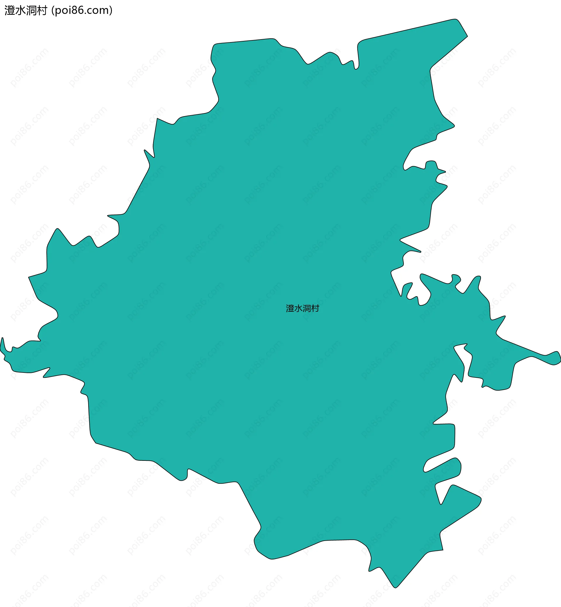 澄水洞村边界地图