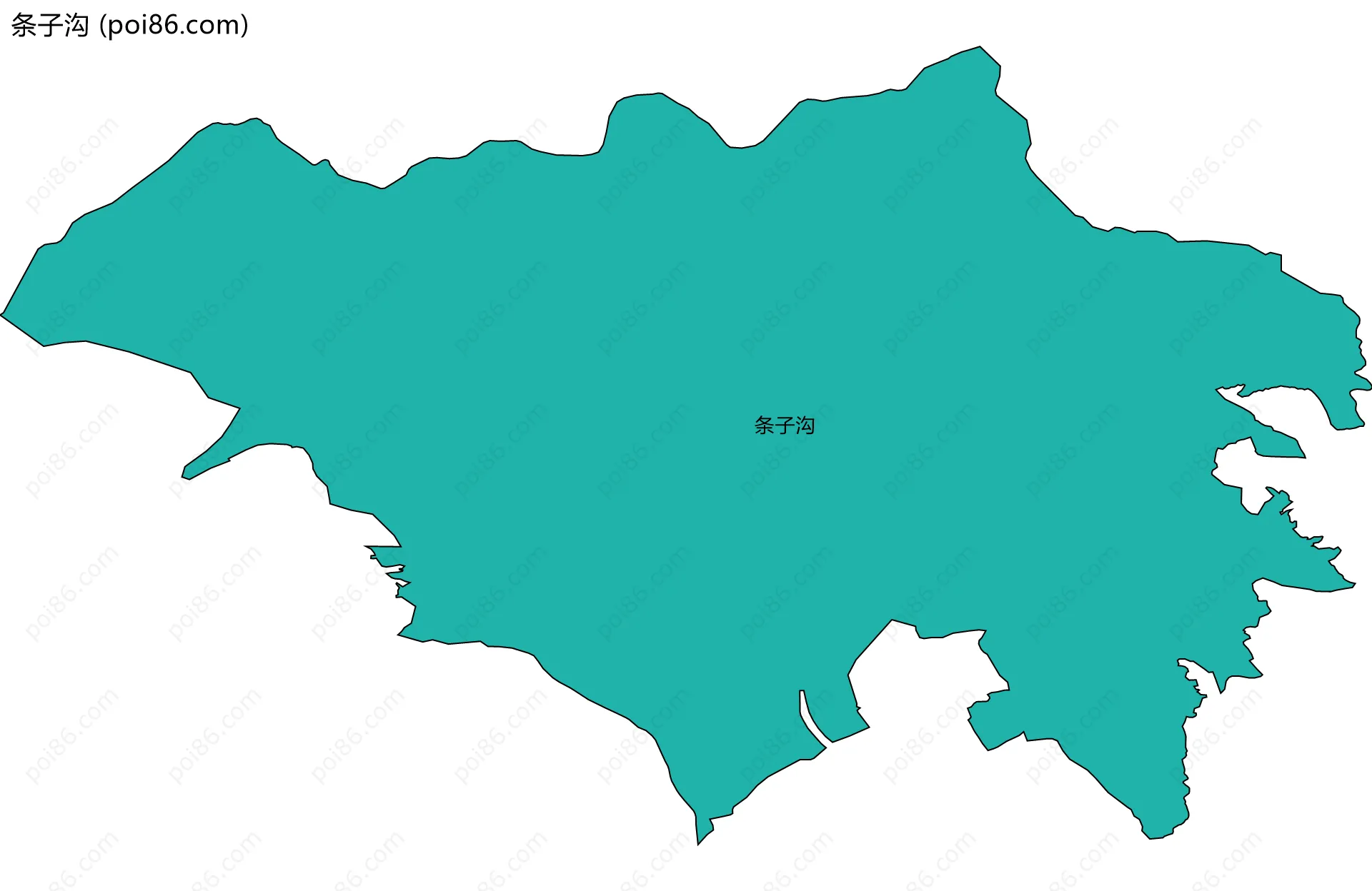 条子沟边界地图