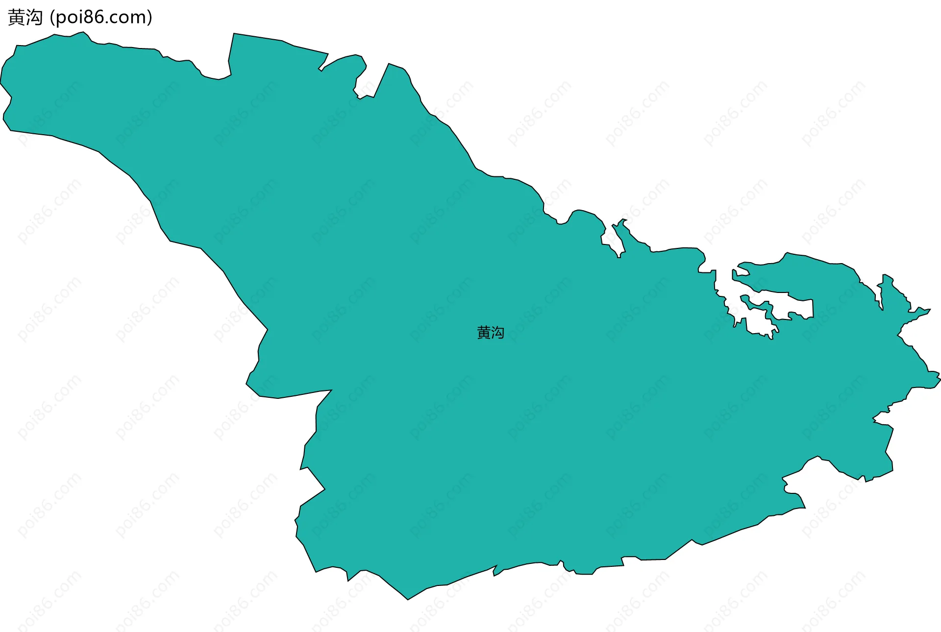 黄沟边界地图