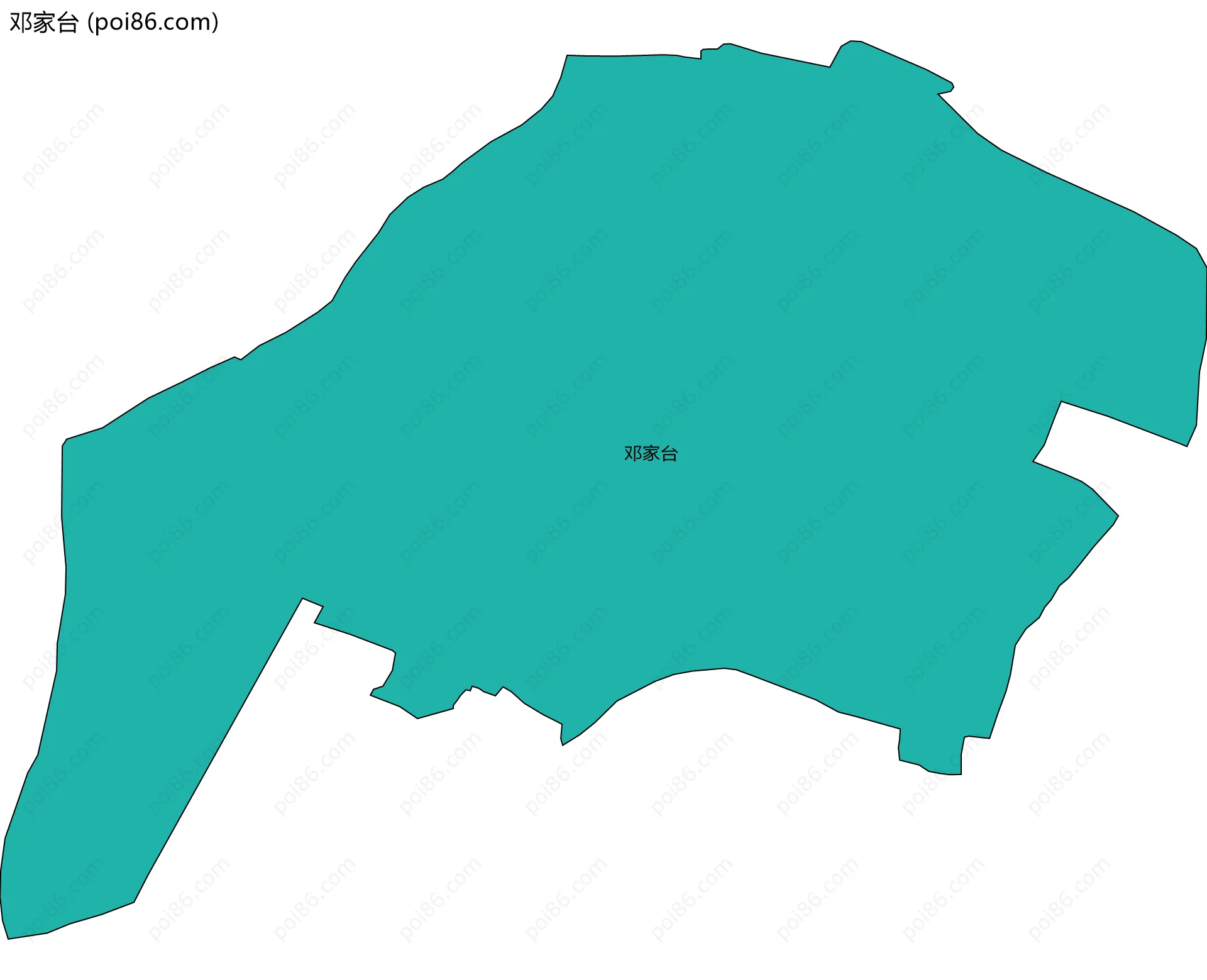 邓家台边界地图