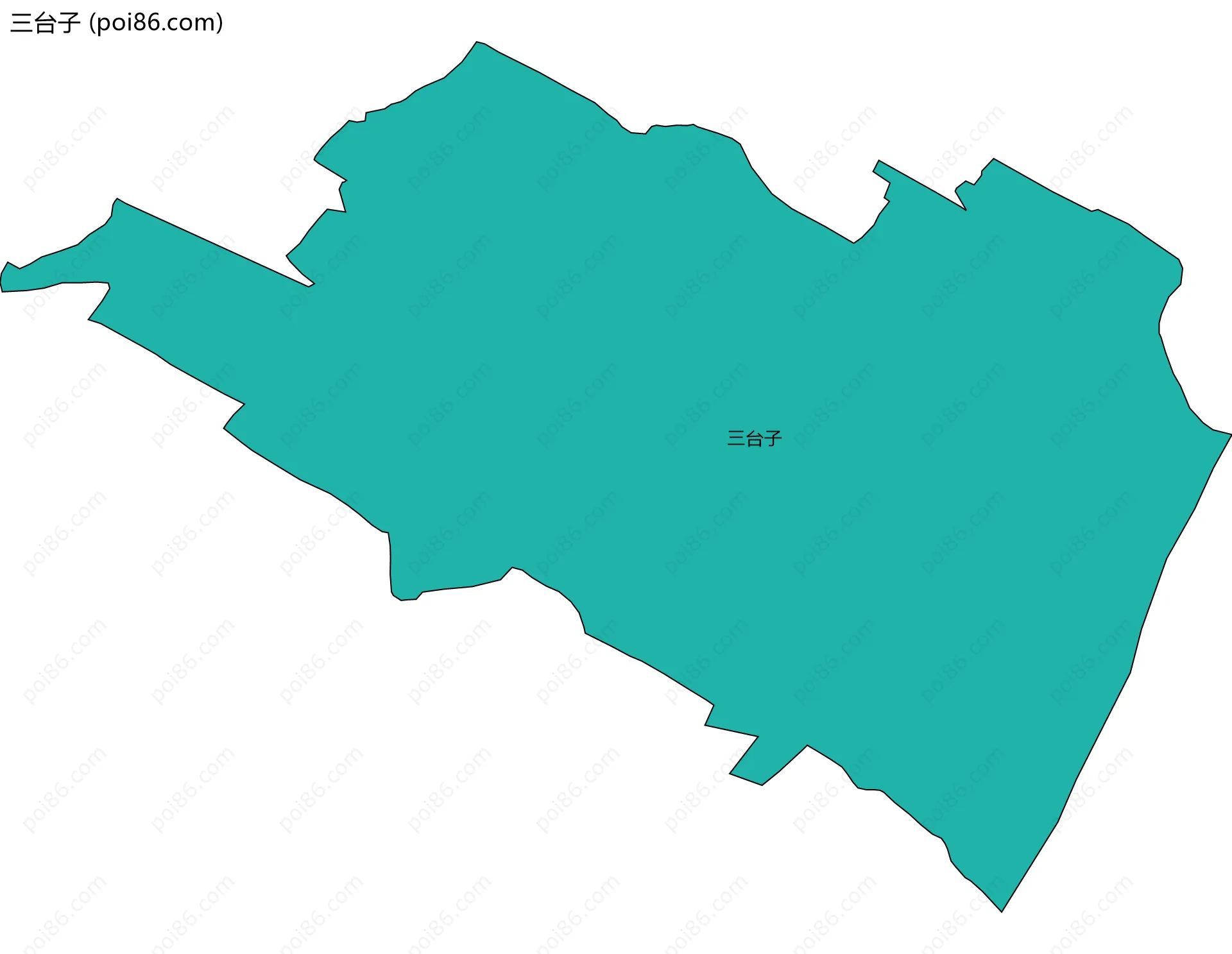 三台子边界地图