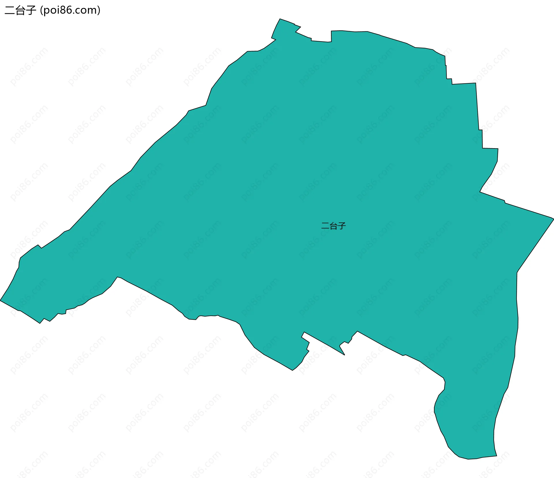 二台子边界地图
