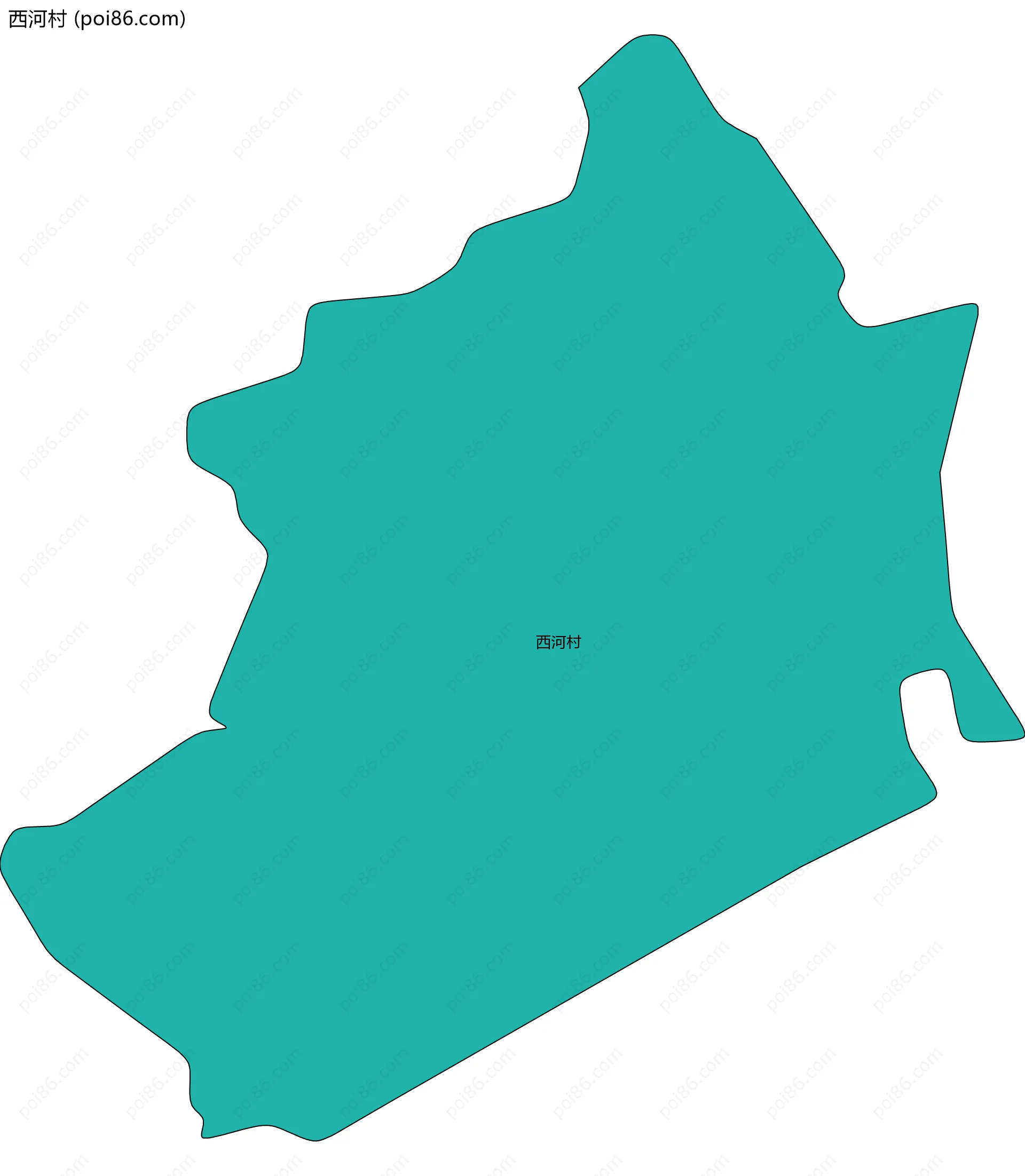西河村边界地图