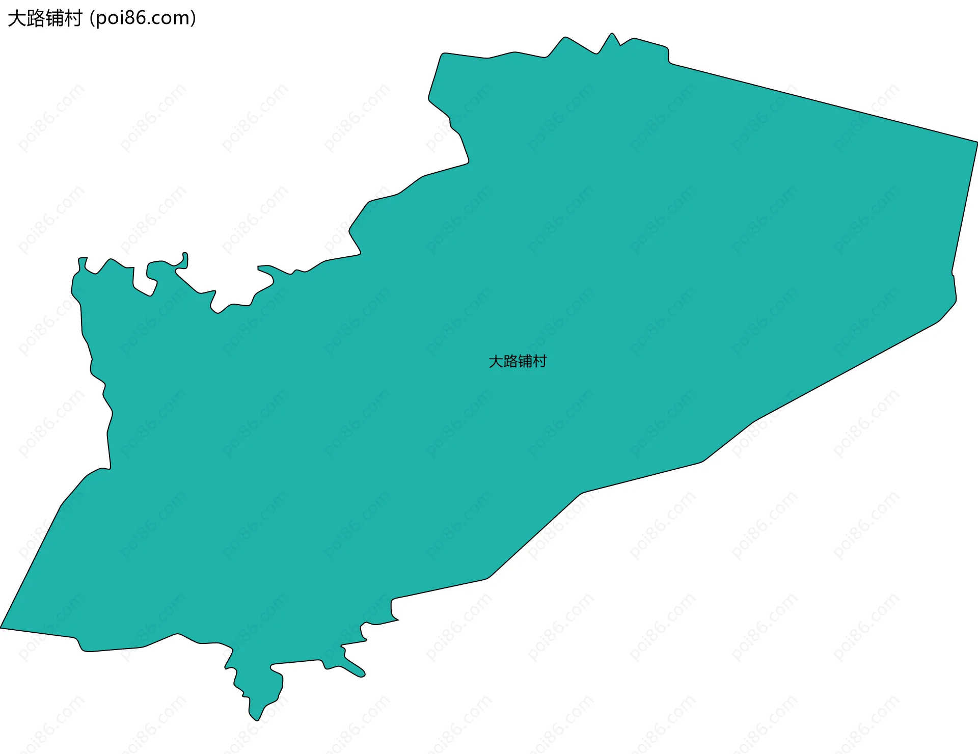 大路铺村边界地图