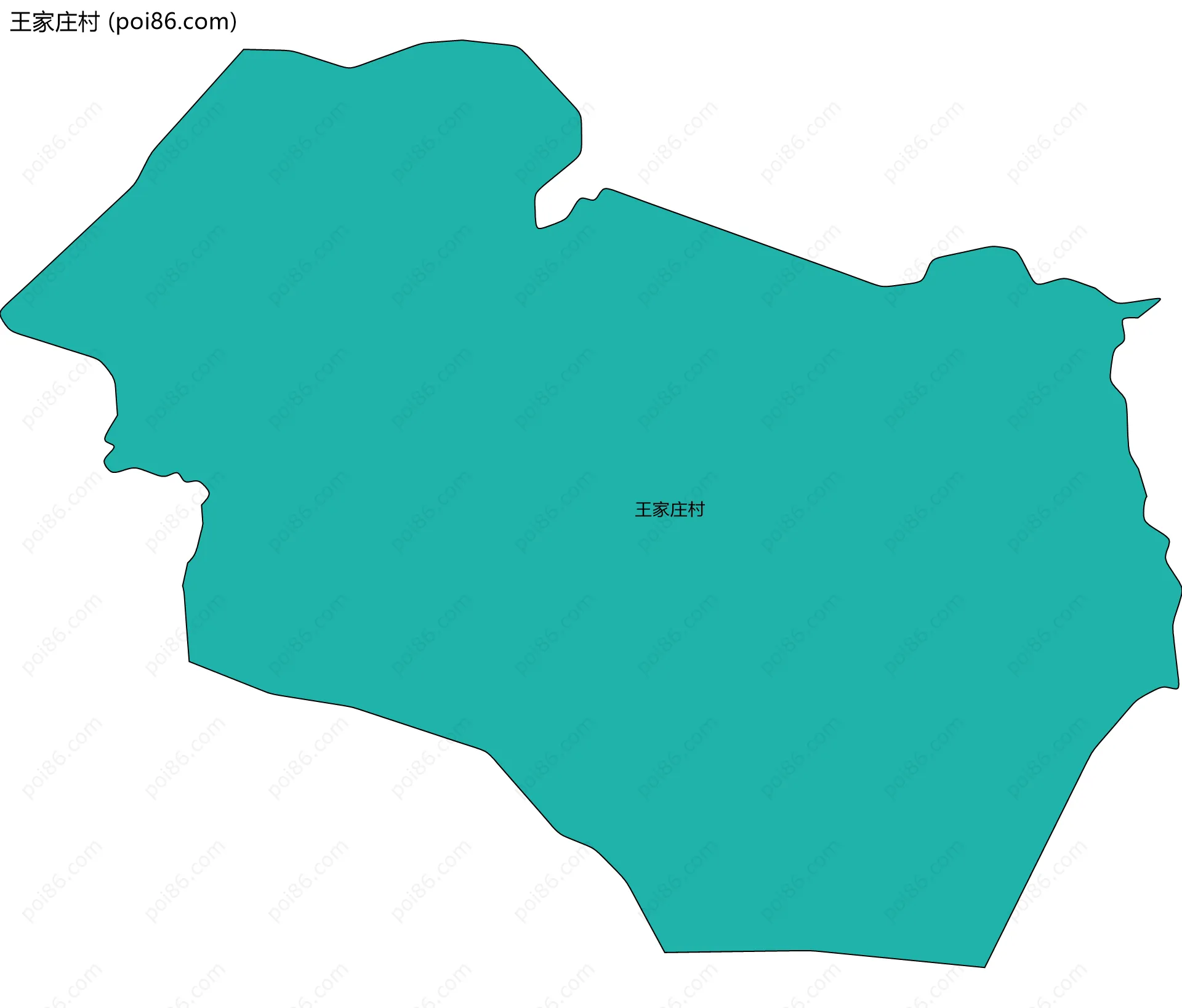 王家庄村边界地图