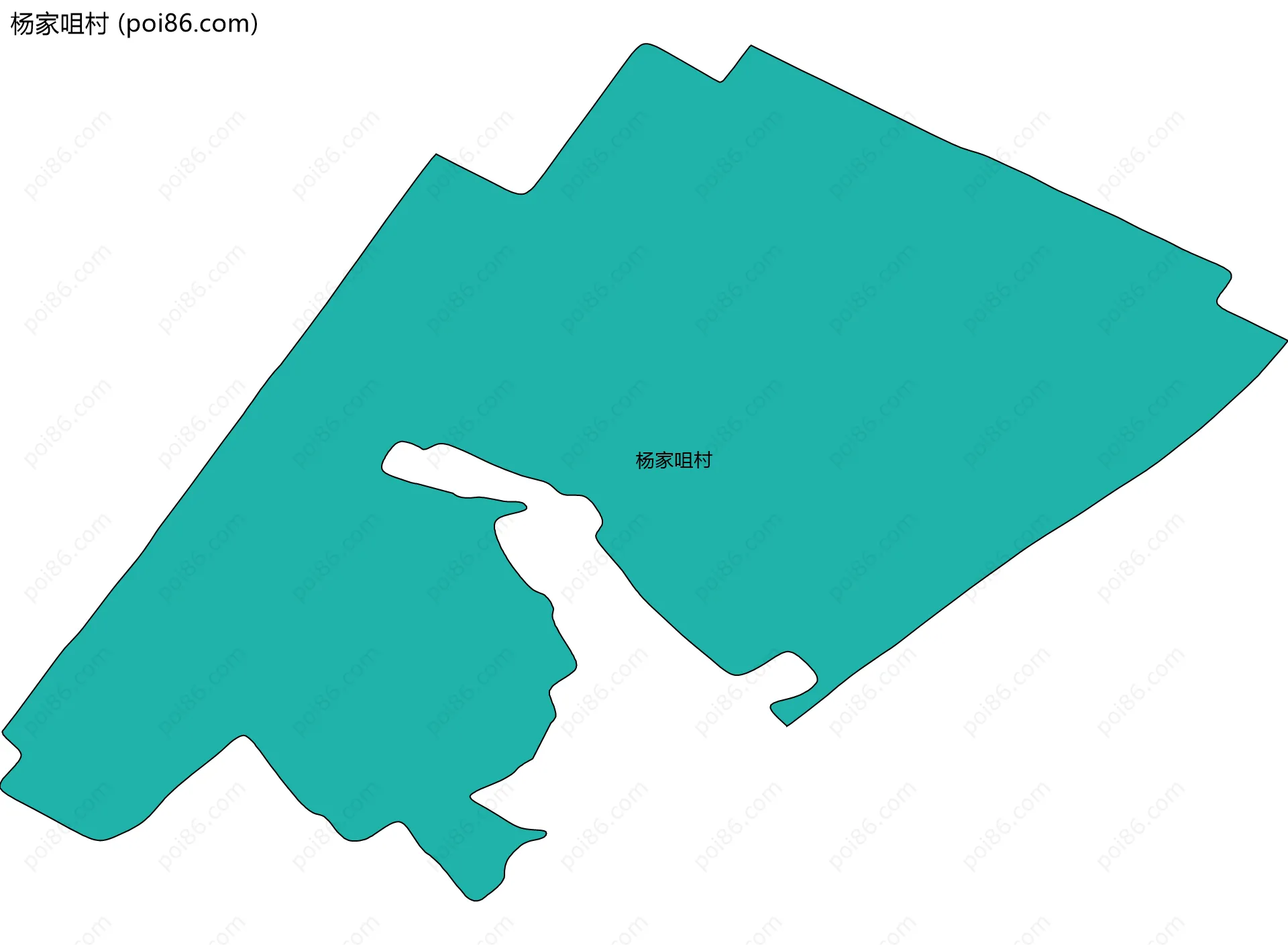 杨家咀村边界地图