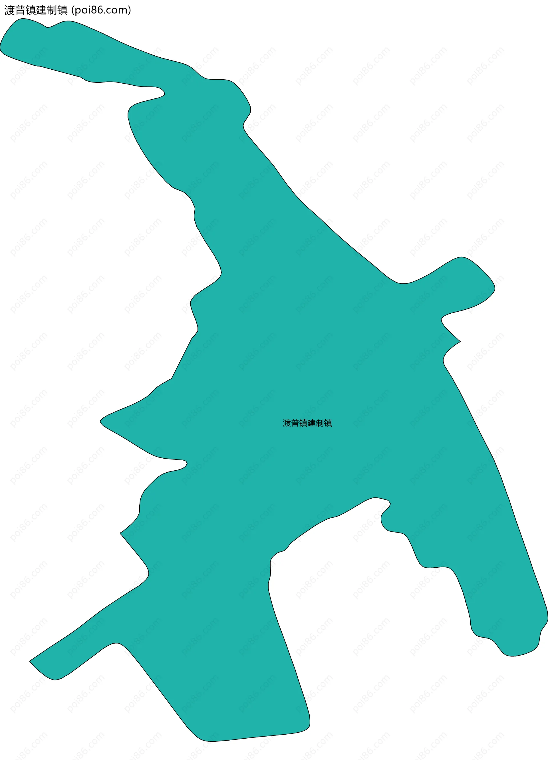 渡普镇建制镇边界地图