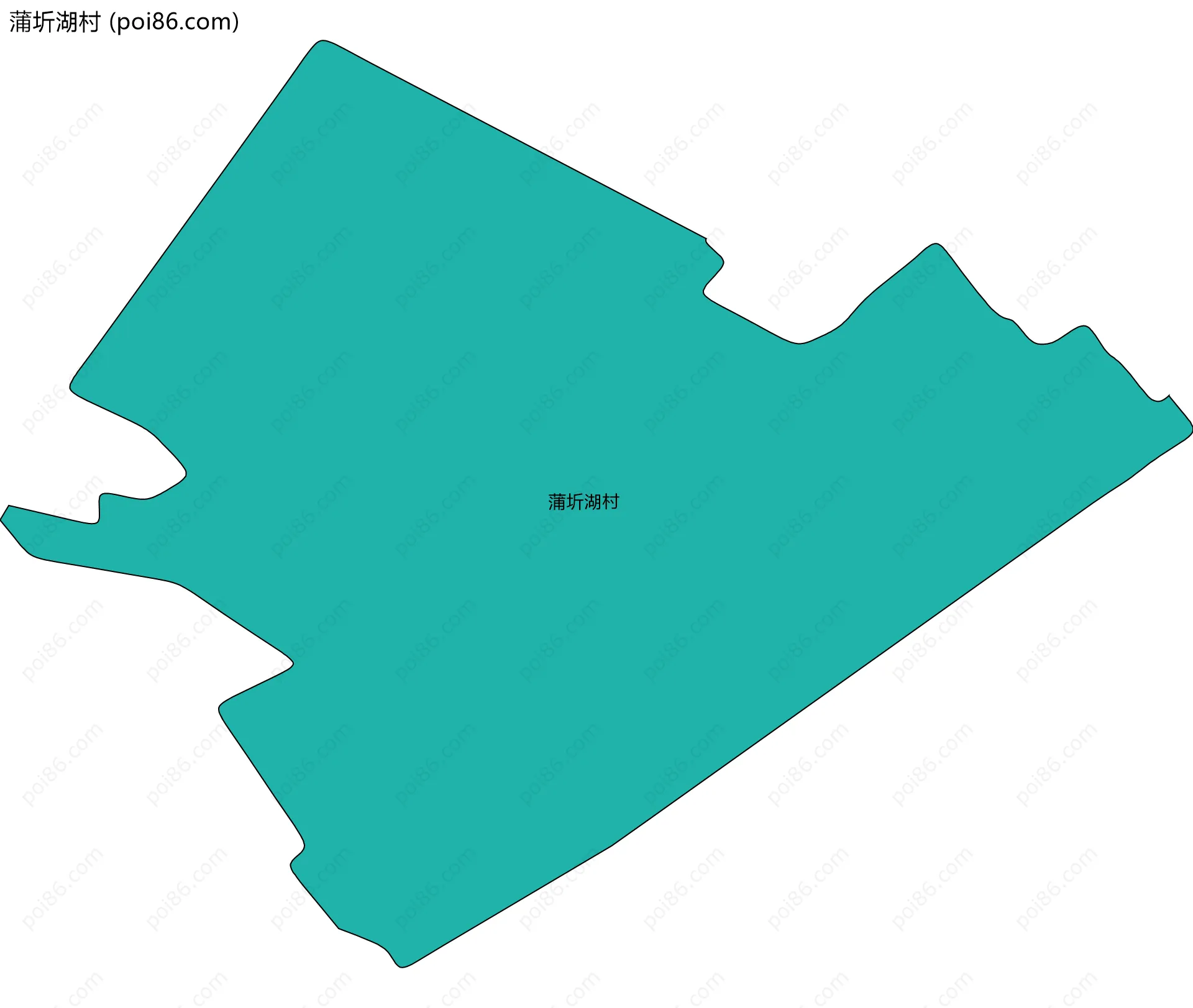 蒲圻湖村边界地图