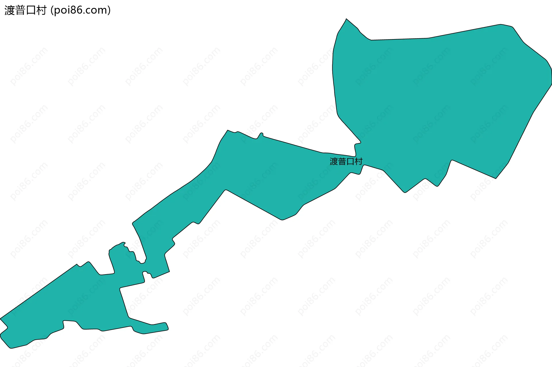 渡普口村边界地图