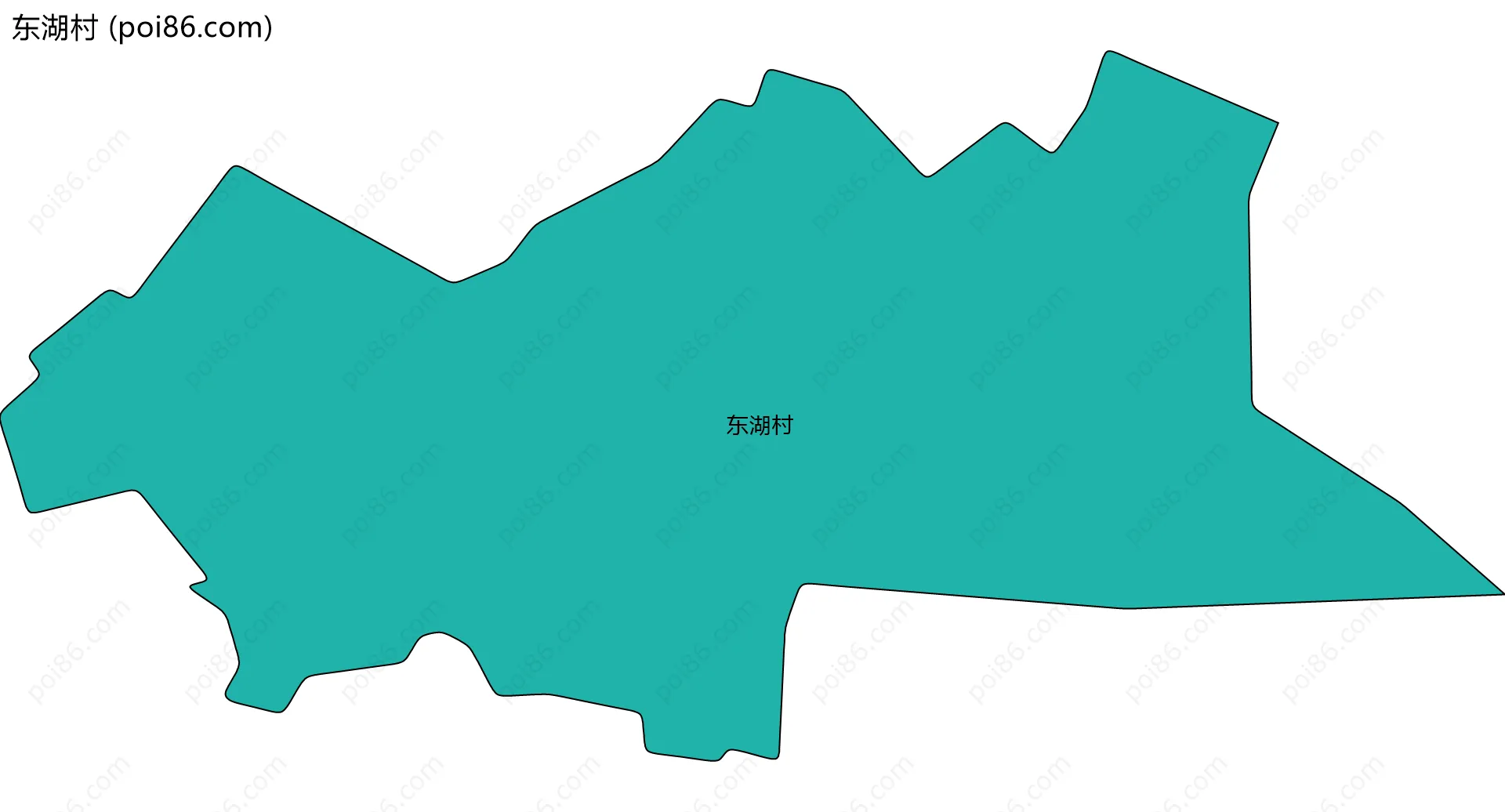 东湖村边界地图