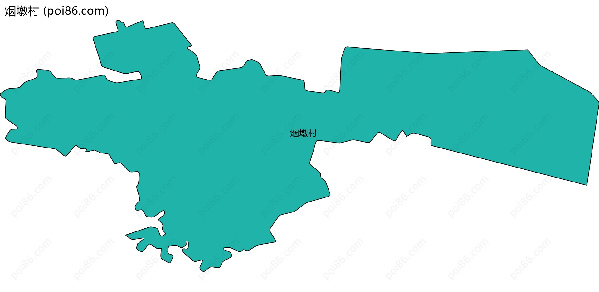 烟墩村边界地图