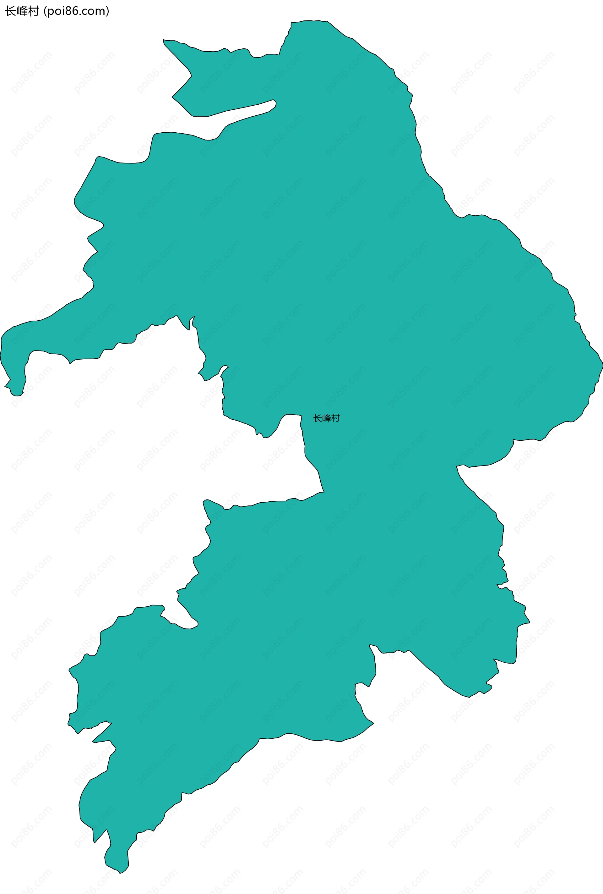 长峰村边界地图