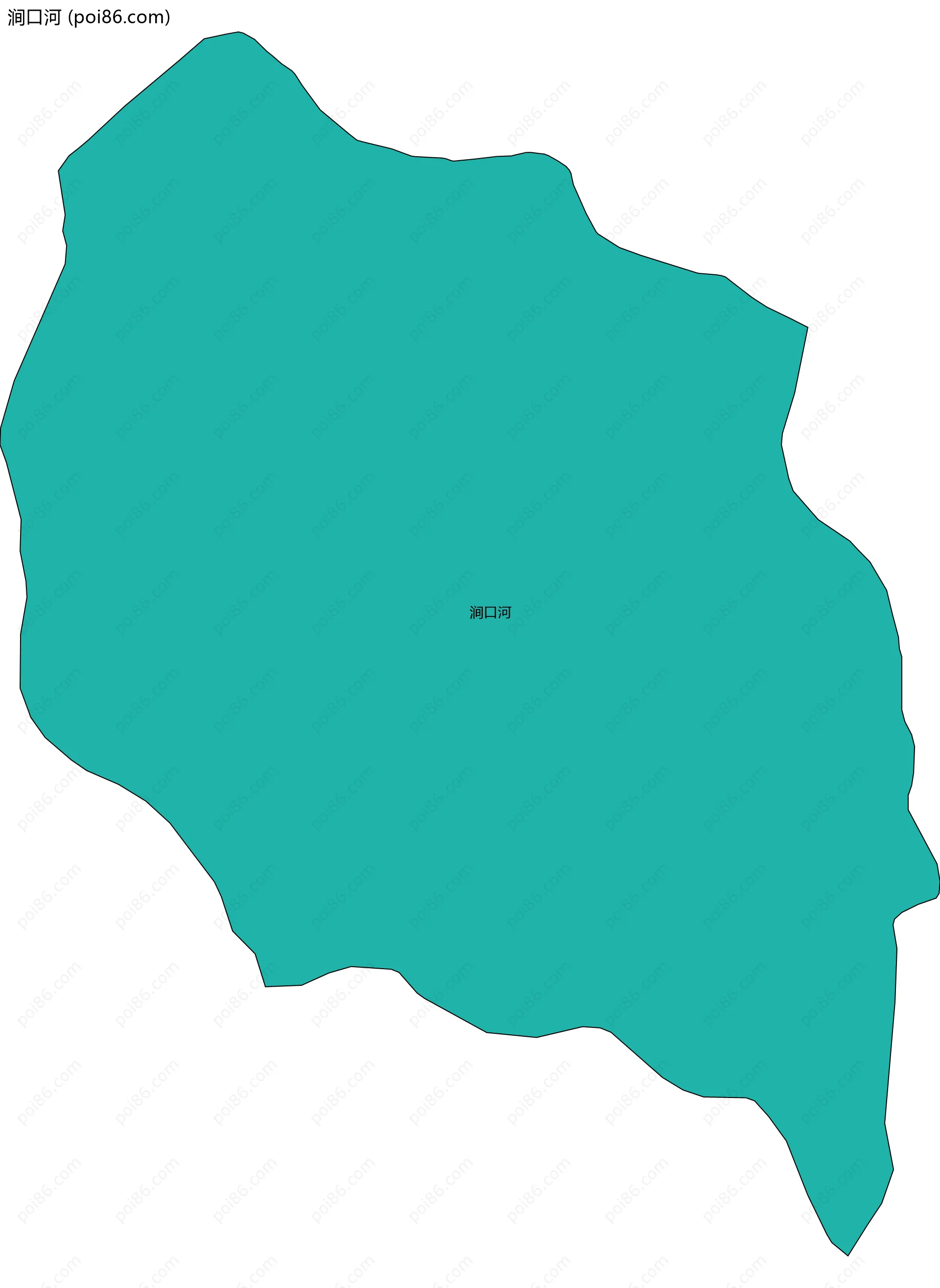 涧口河边界地图