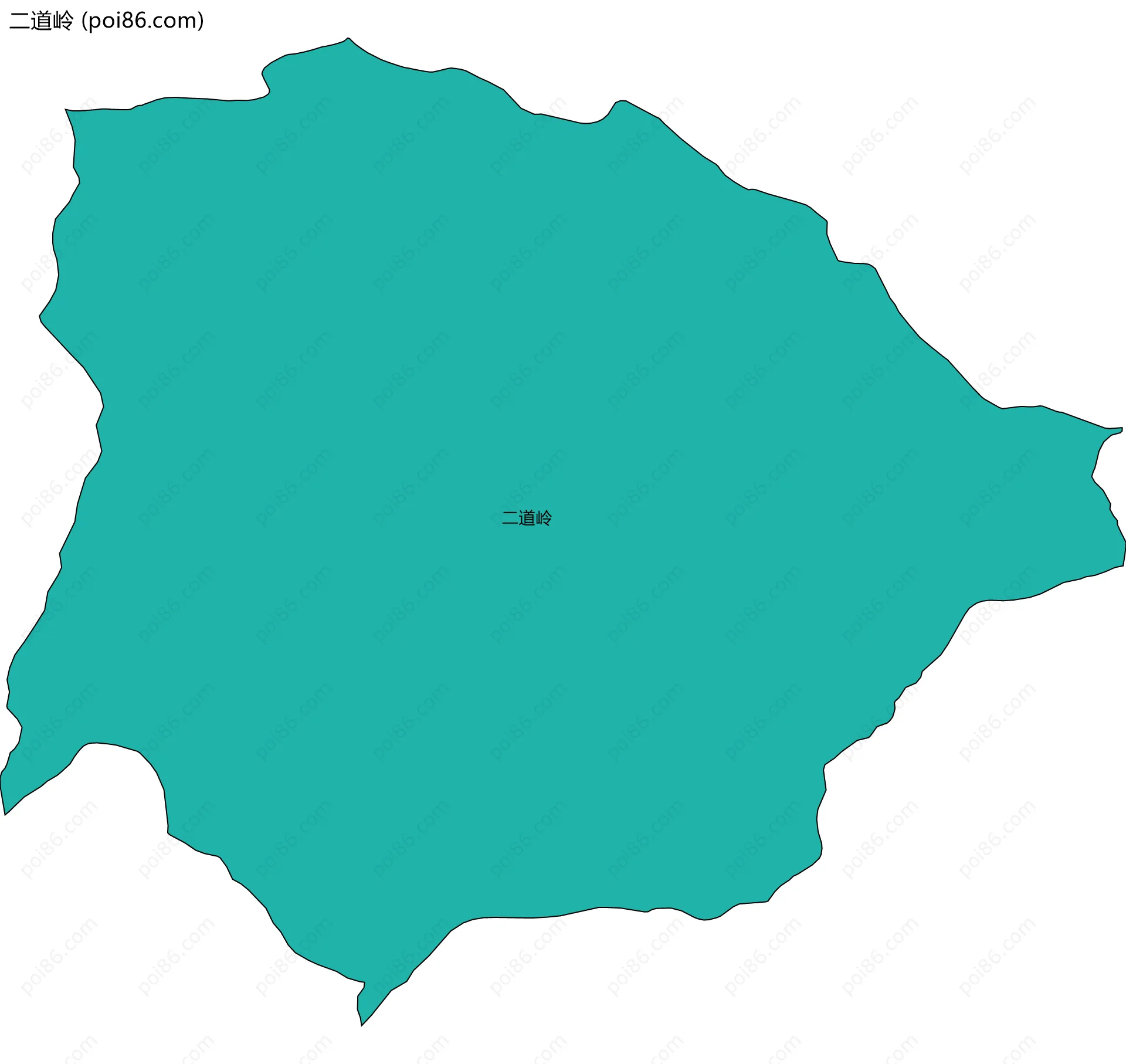 二道岭边界地图