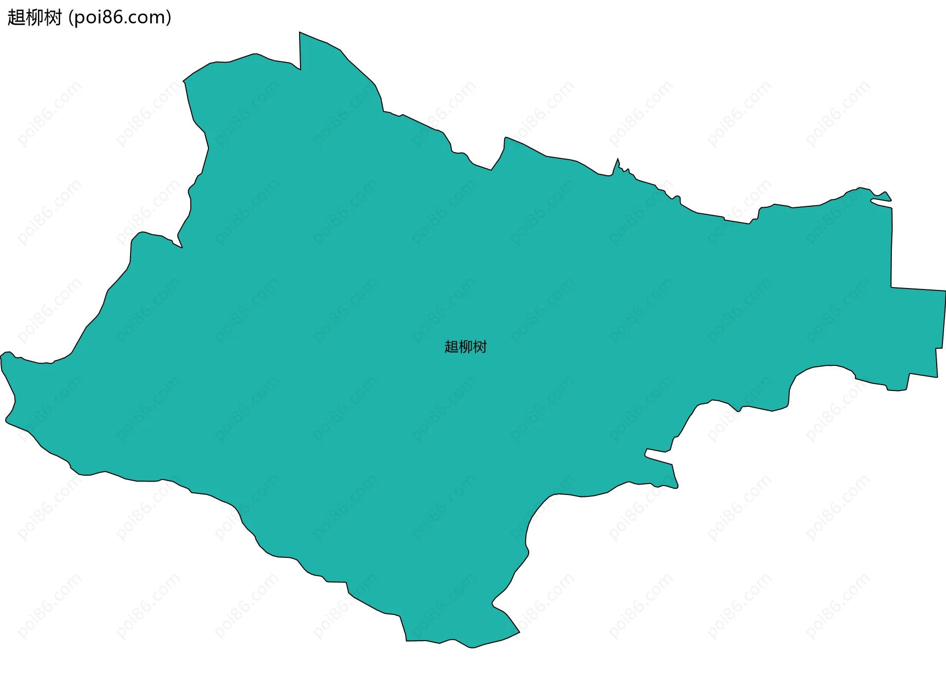 趄柳树边界地图