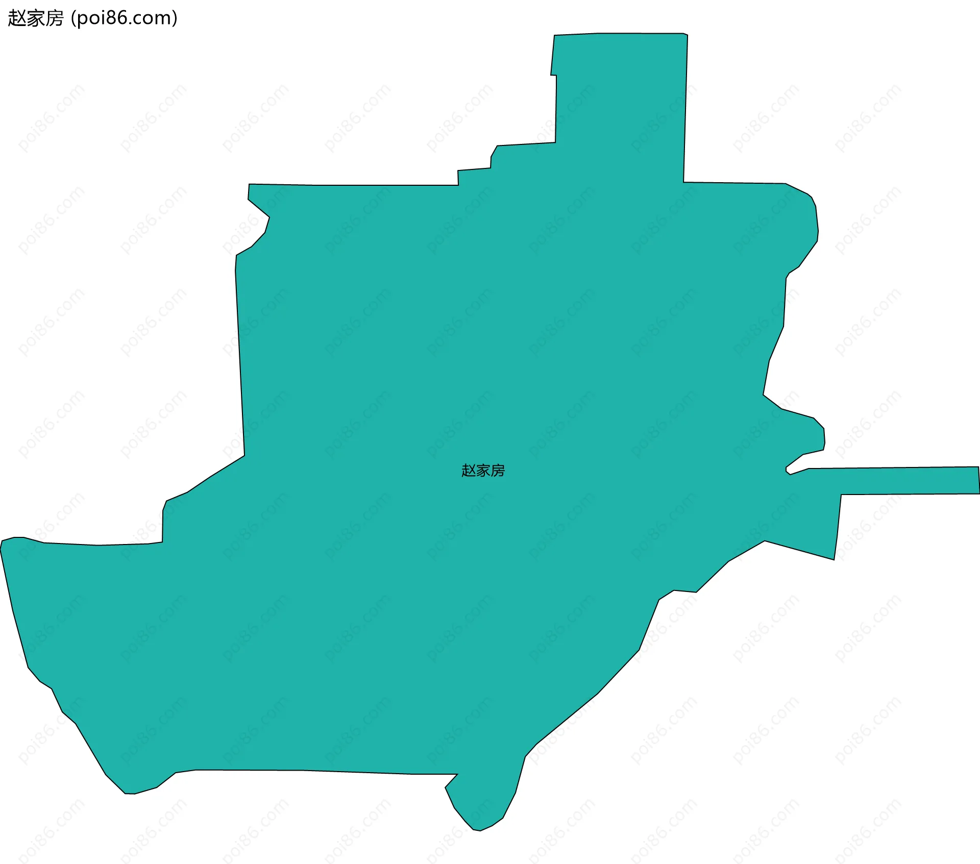 赵家房边界地图