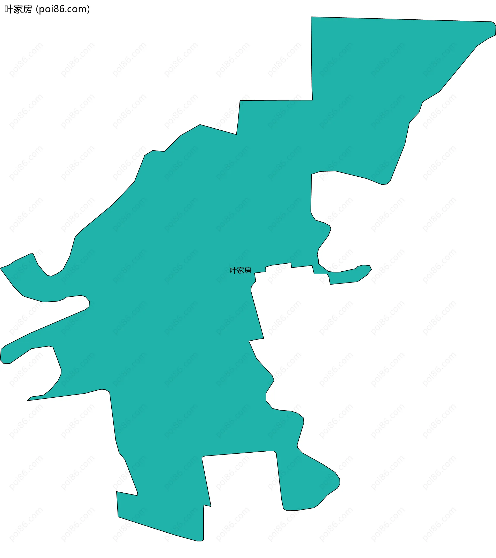 叶家房边界地图