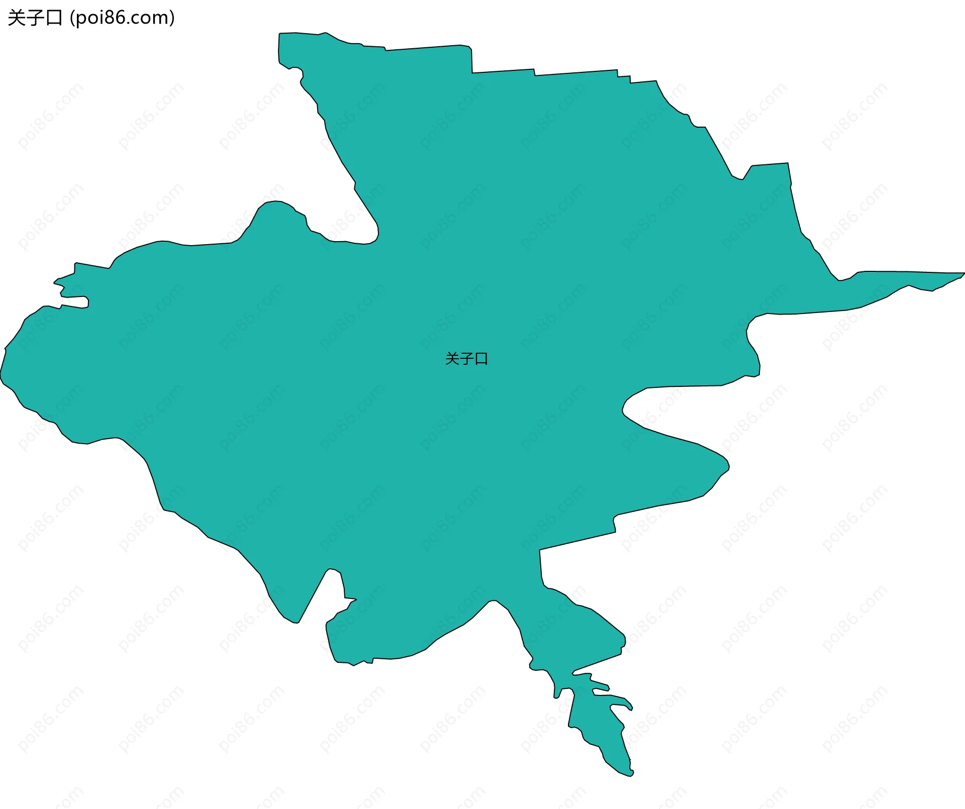 关子口边界地图