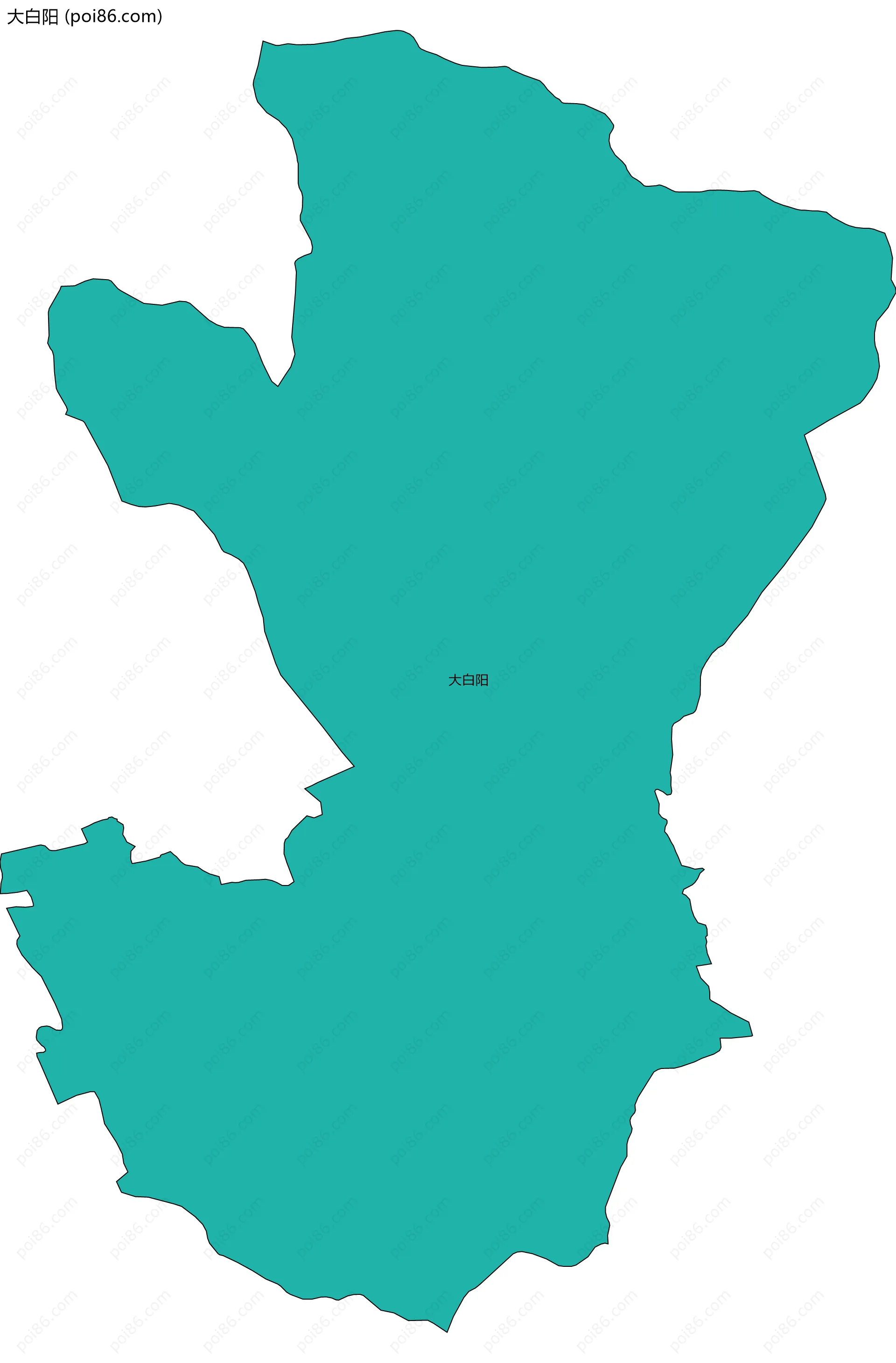 大白阳边界地图