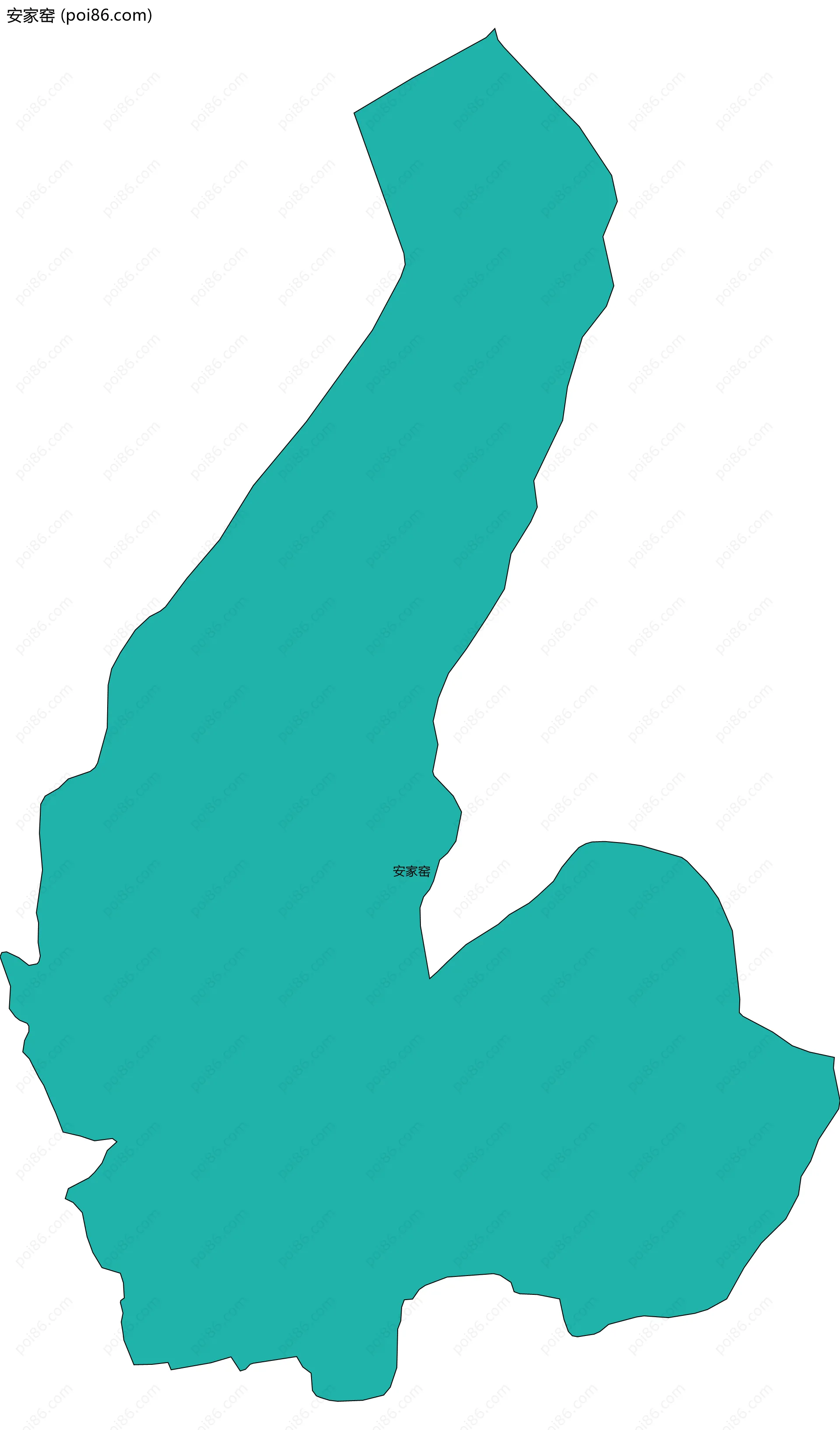 安家窑边界地图