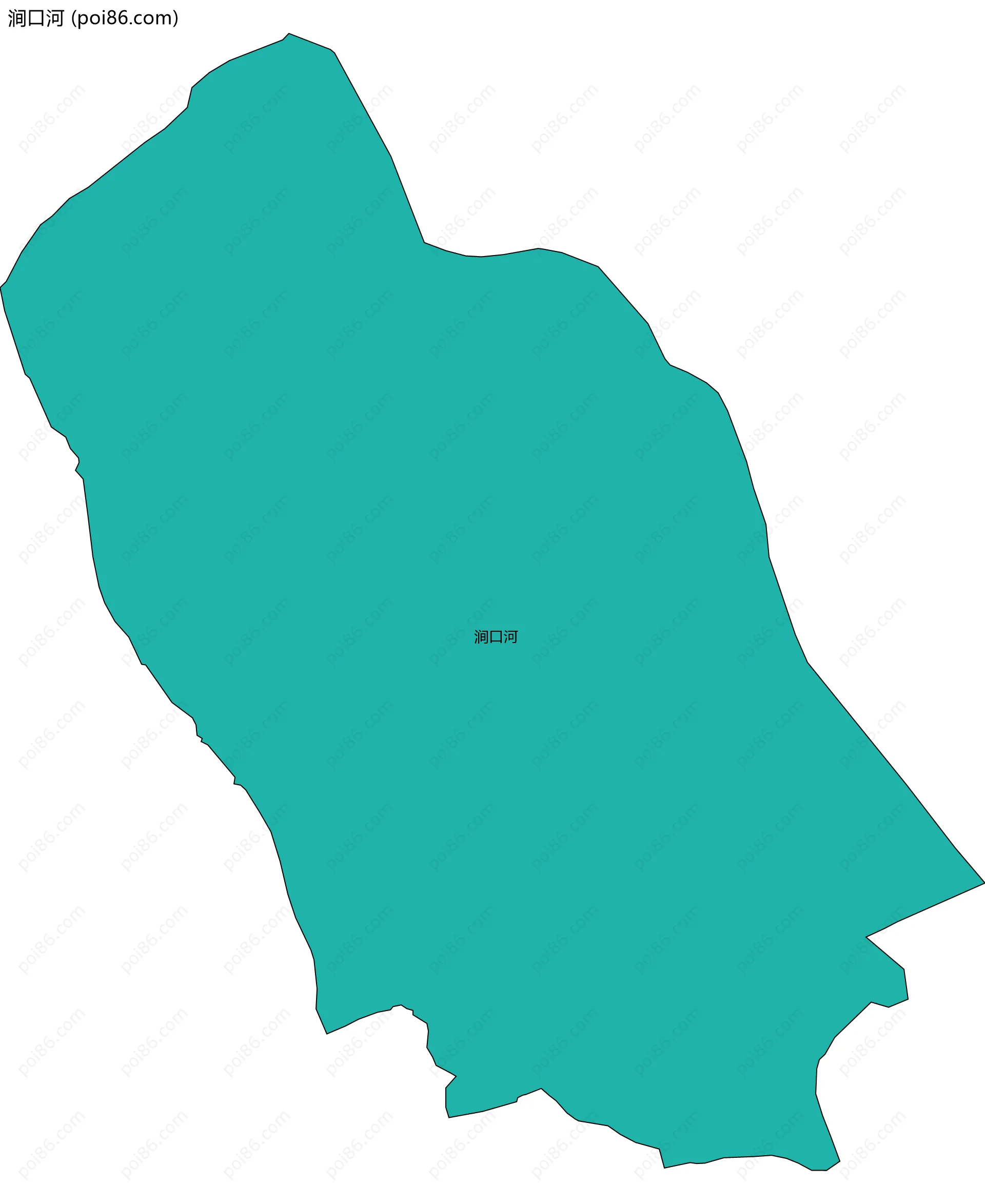 涧口河边界地图