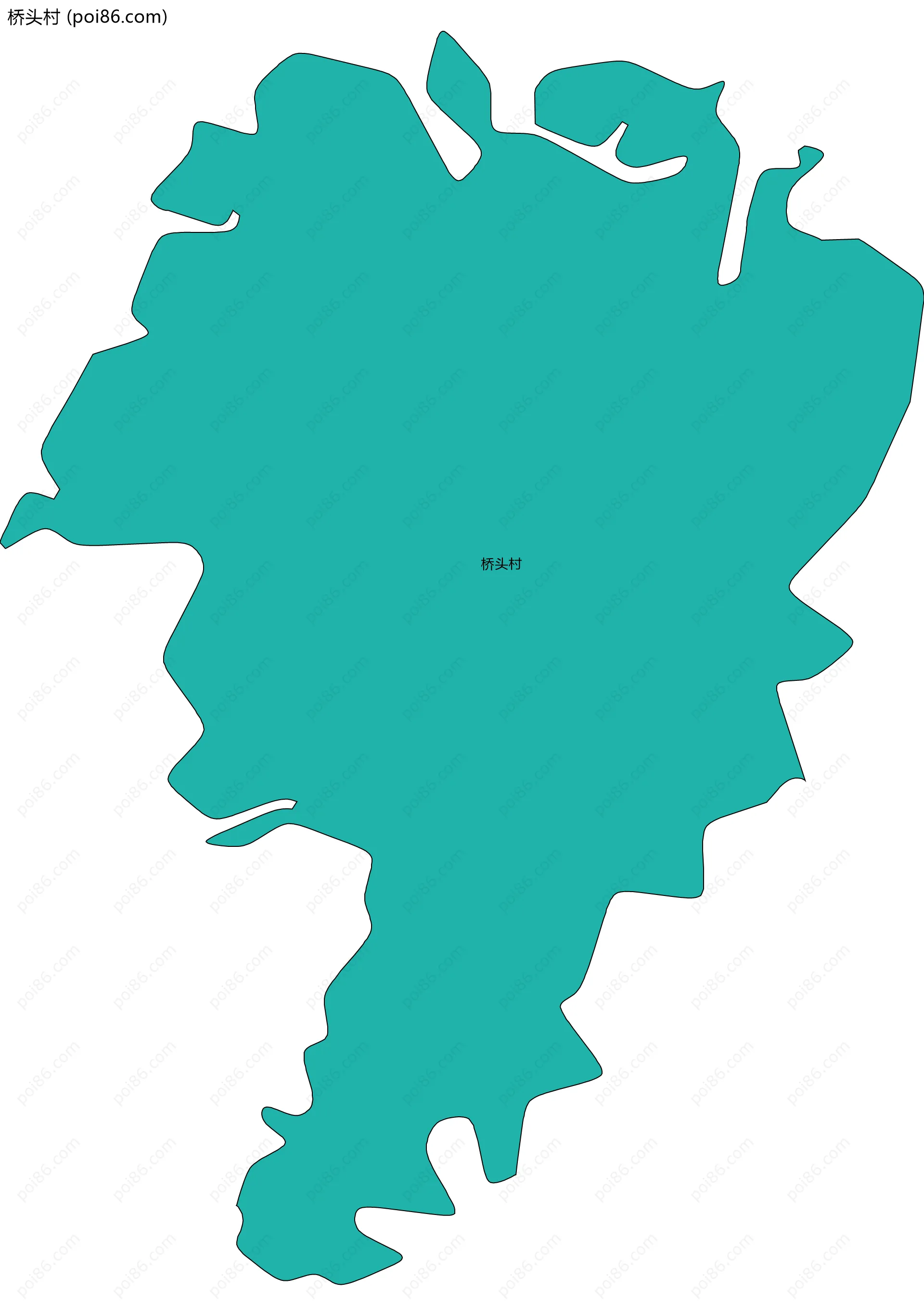 桥头村边界地图