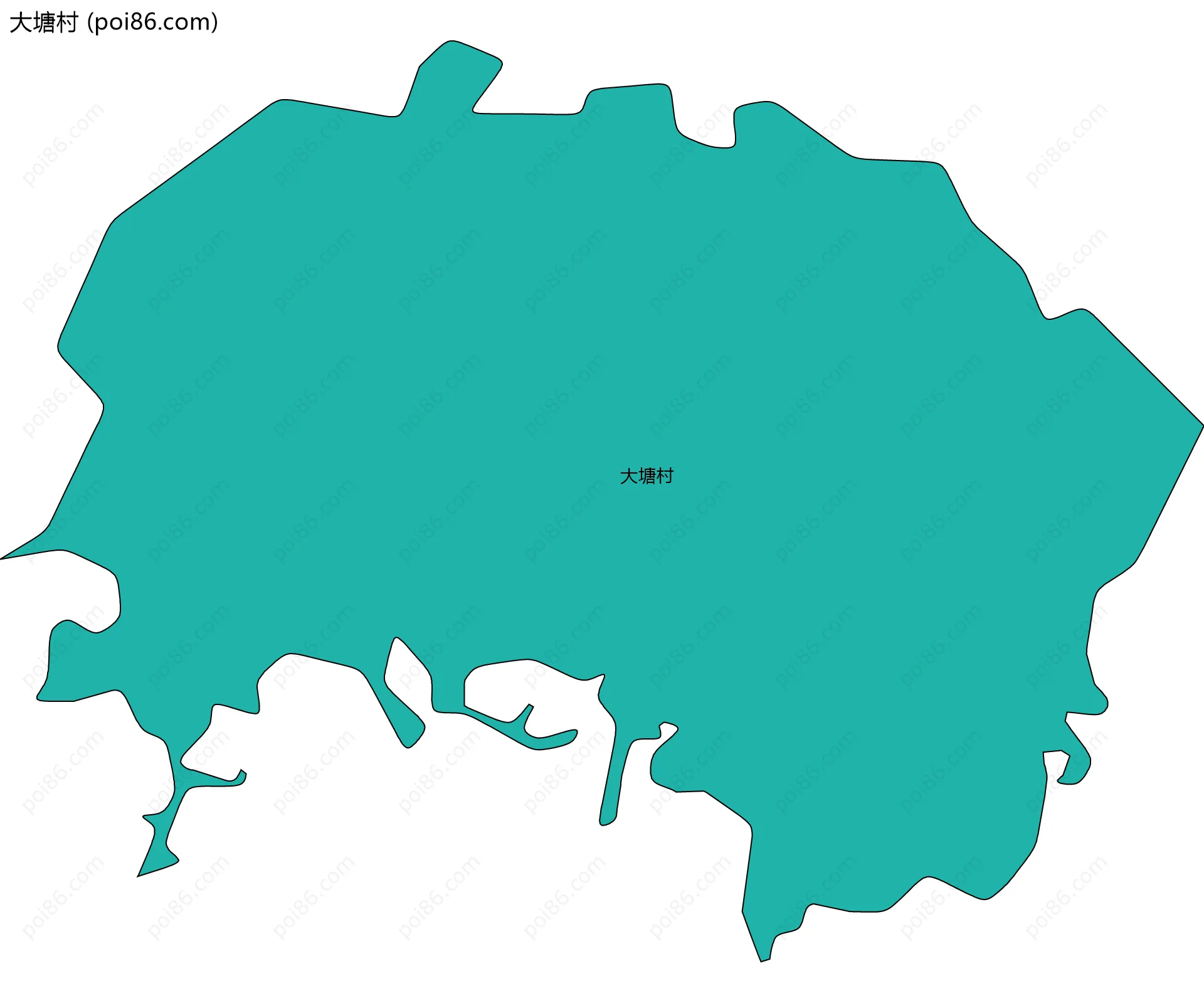 大塘村边界地图