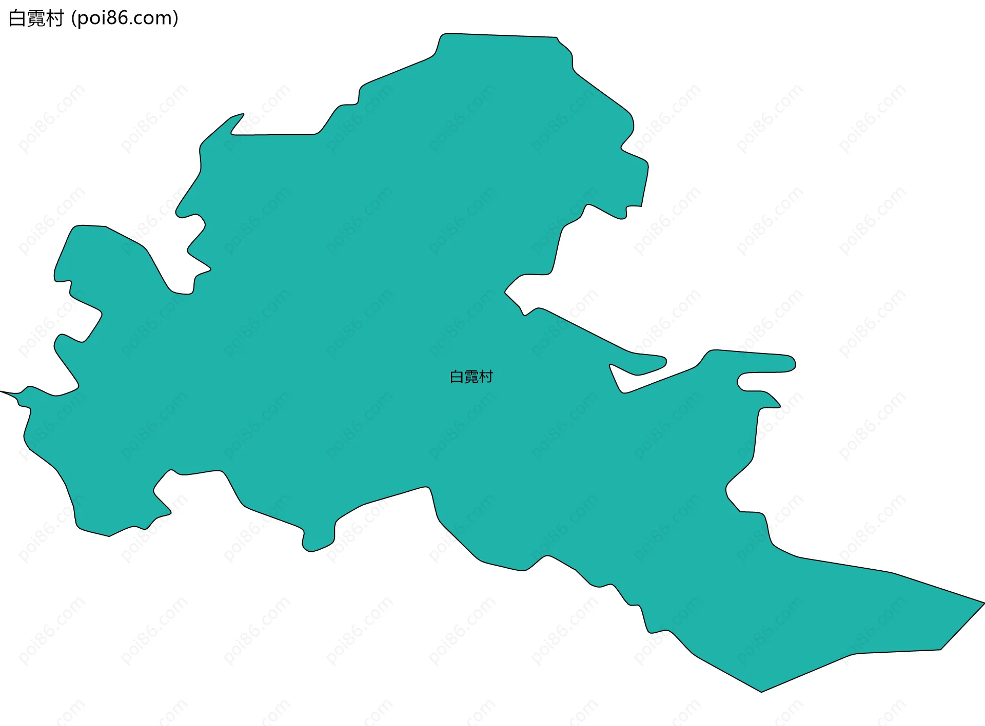白霓村边界地图