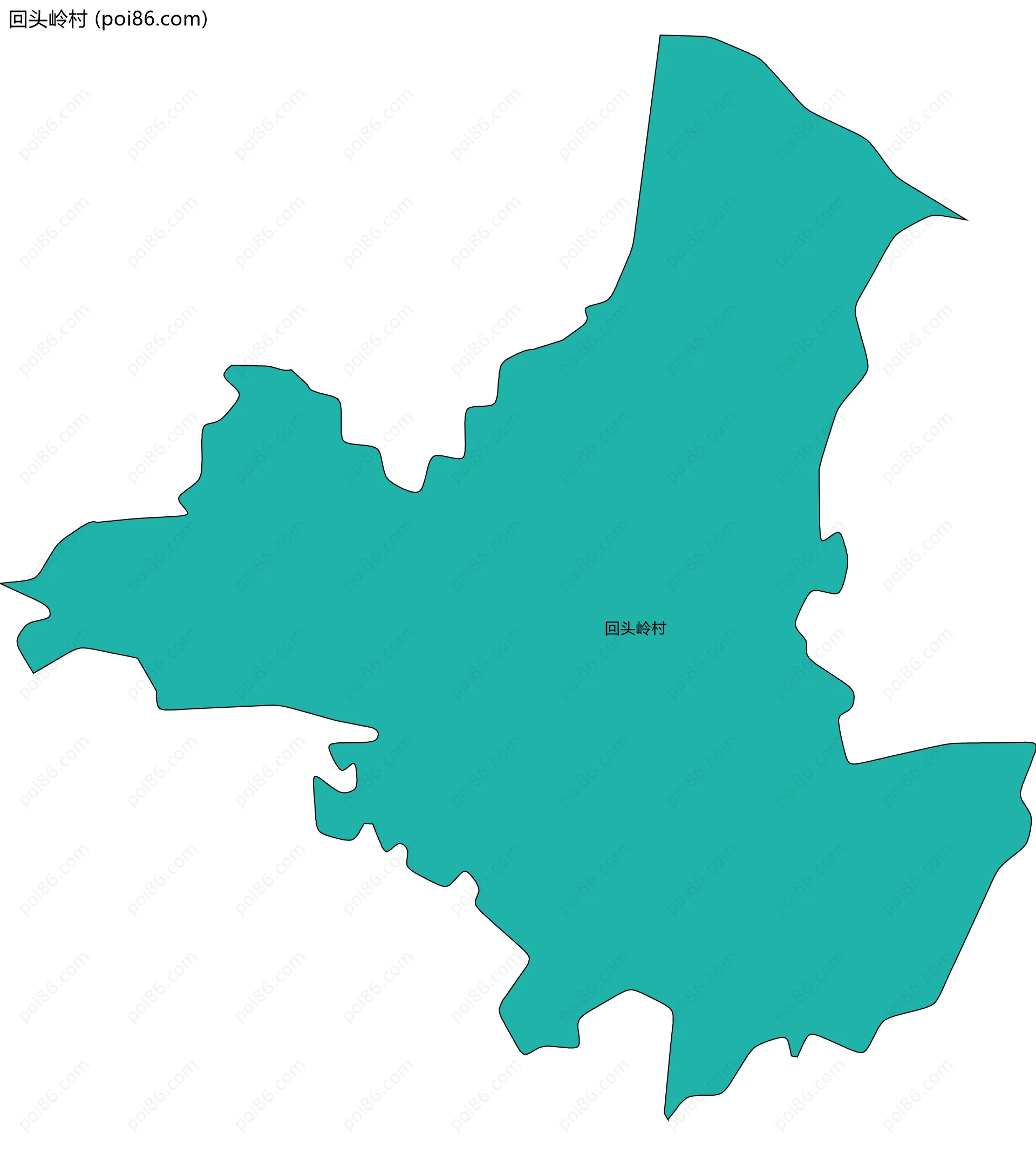 回头岭村边界地图