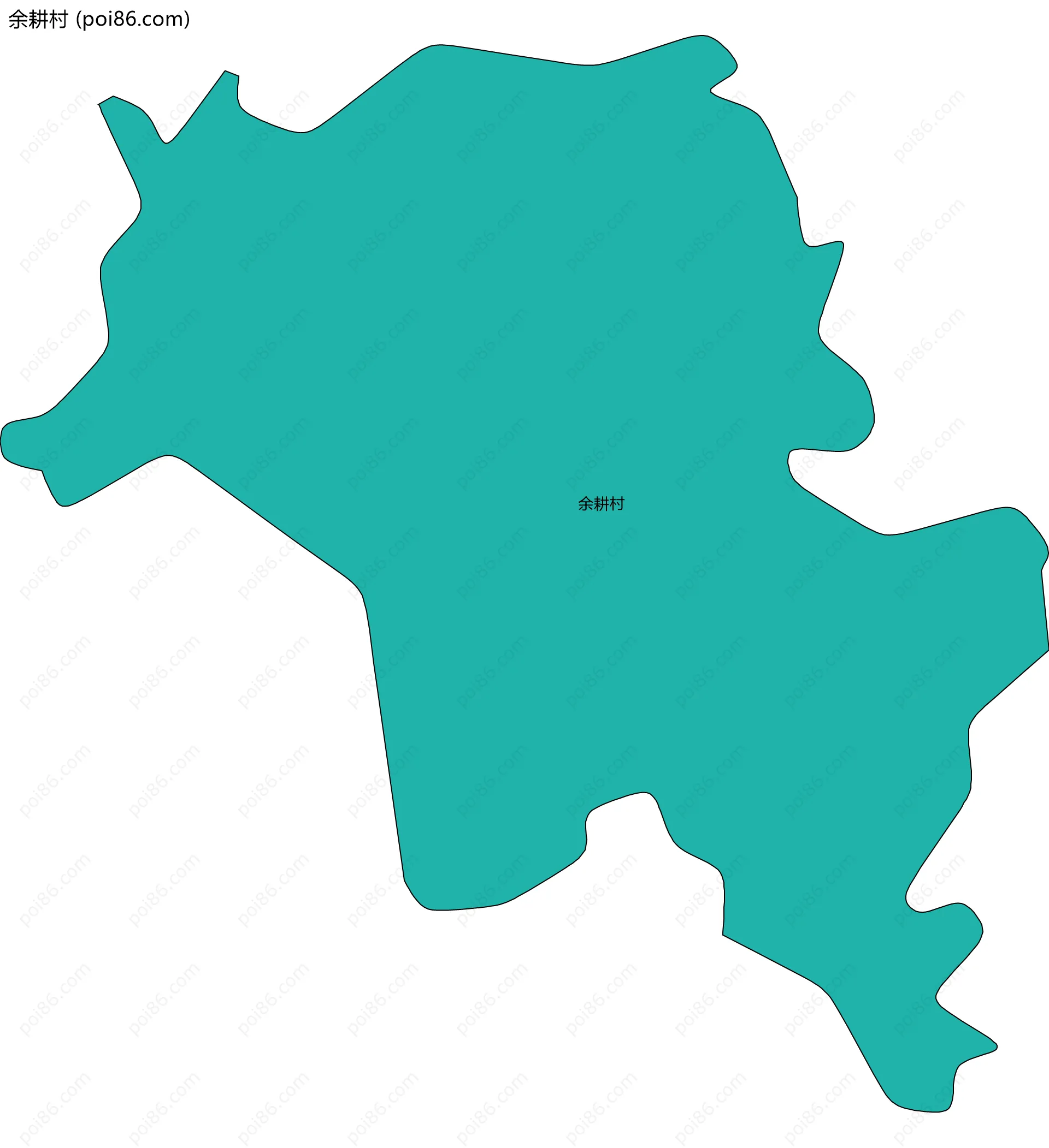 余耕村边界地图