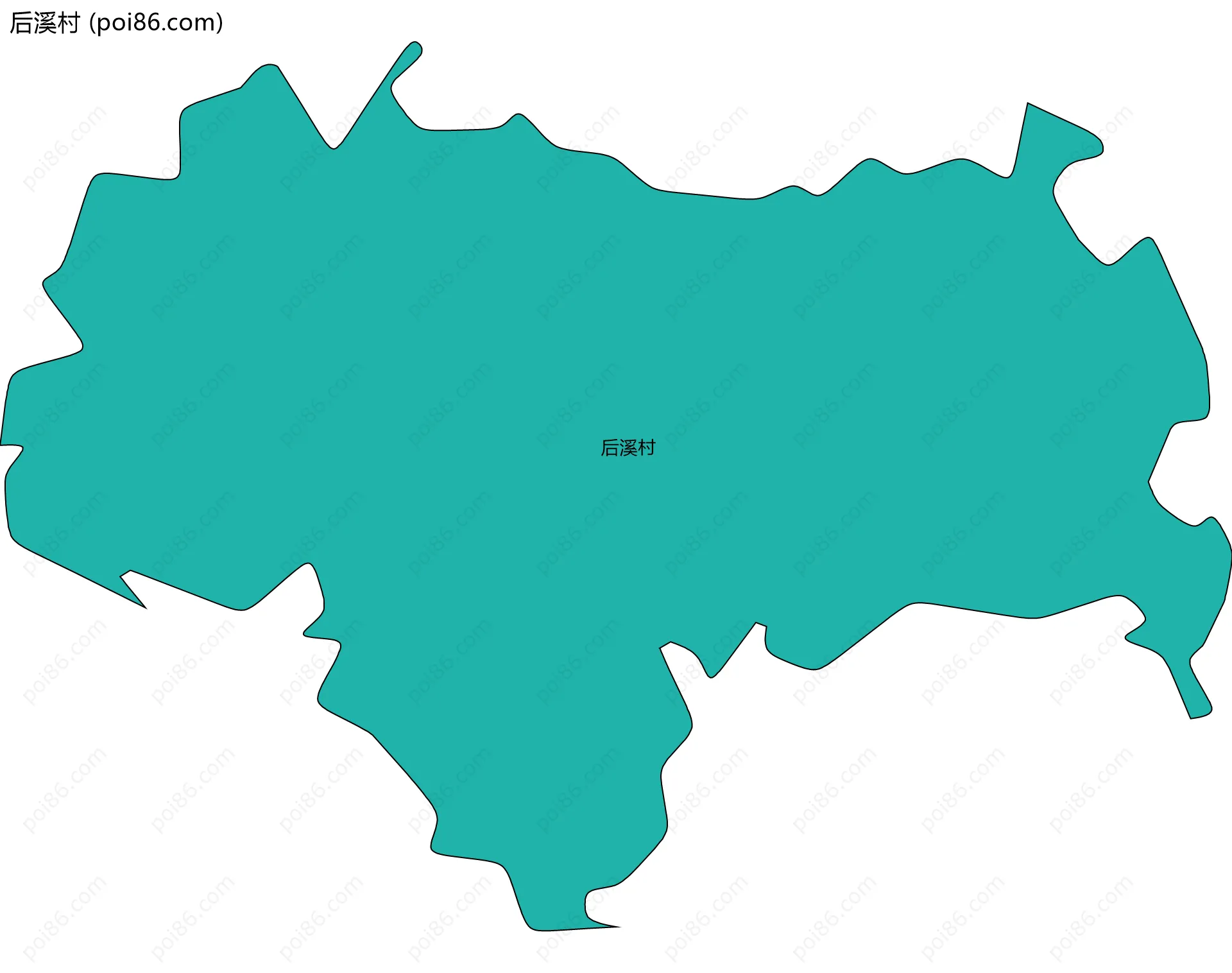 后溪村边界地图