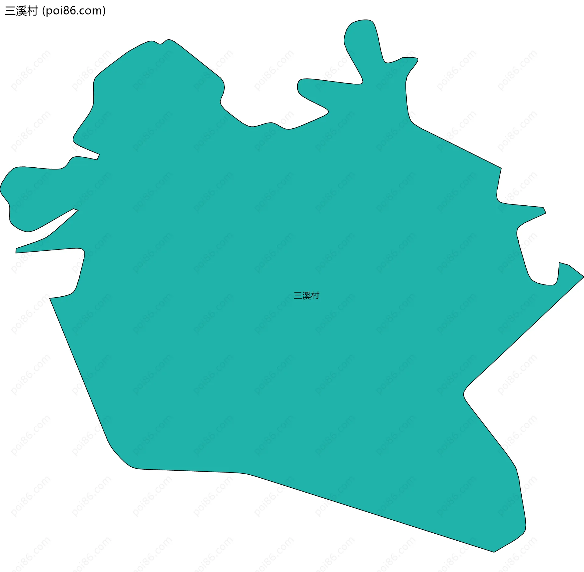 三溪村边界地图