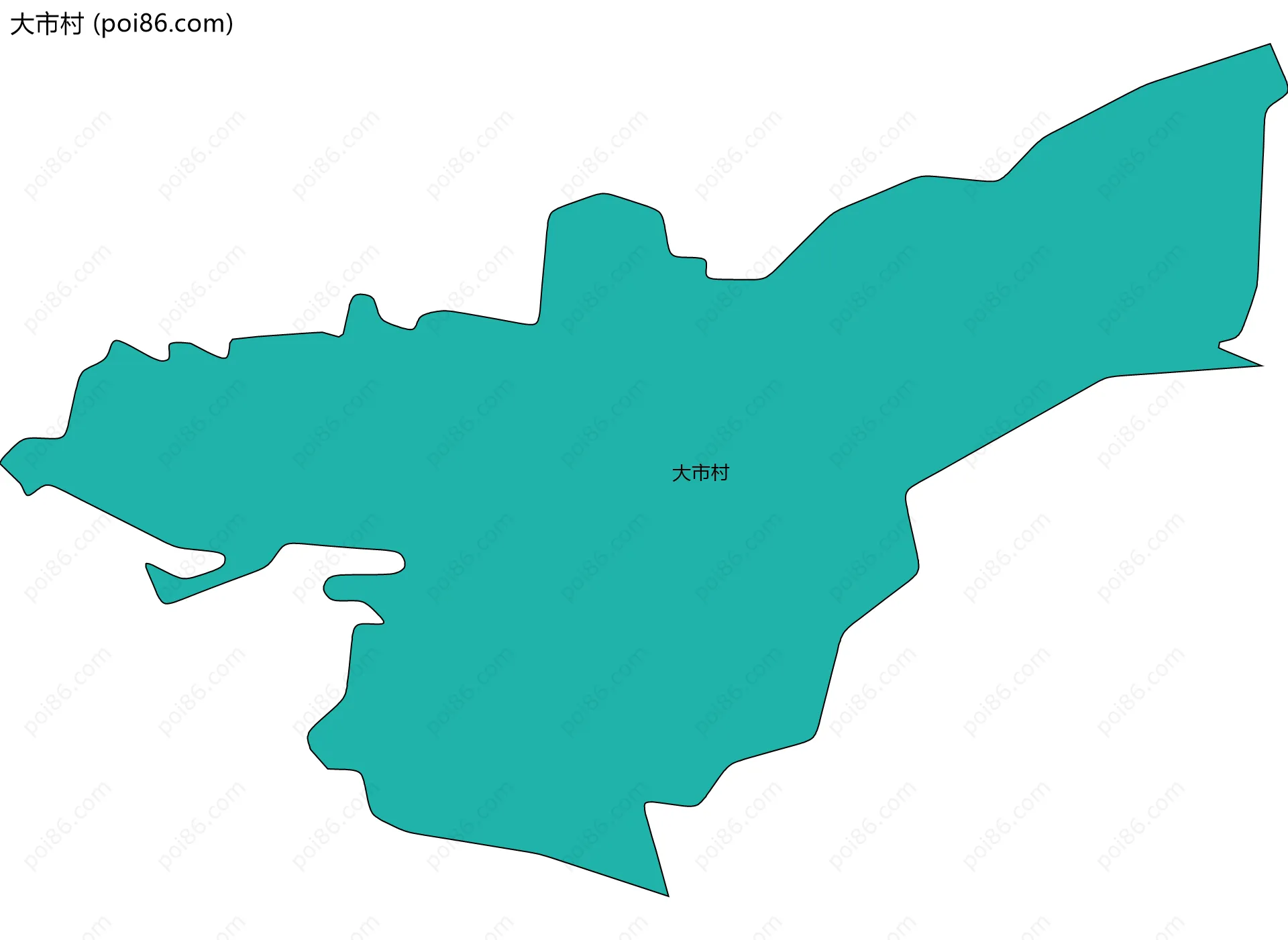 大市村边界地图